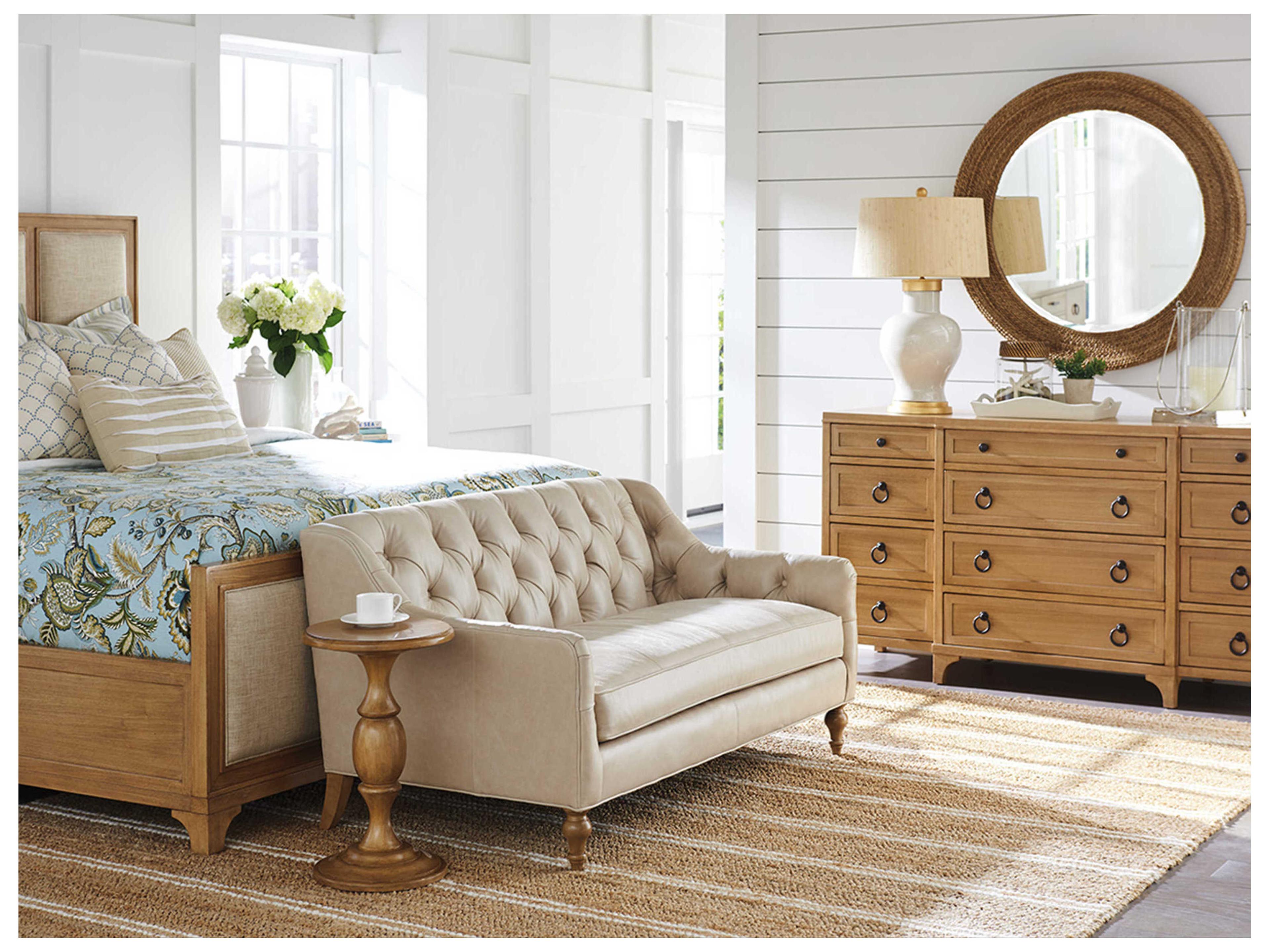 Barclay Butera Upholstery Hyland Laguna Sands Leather Loveseat