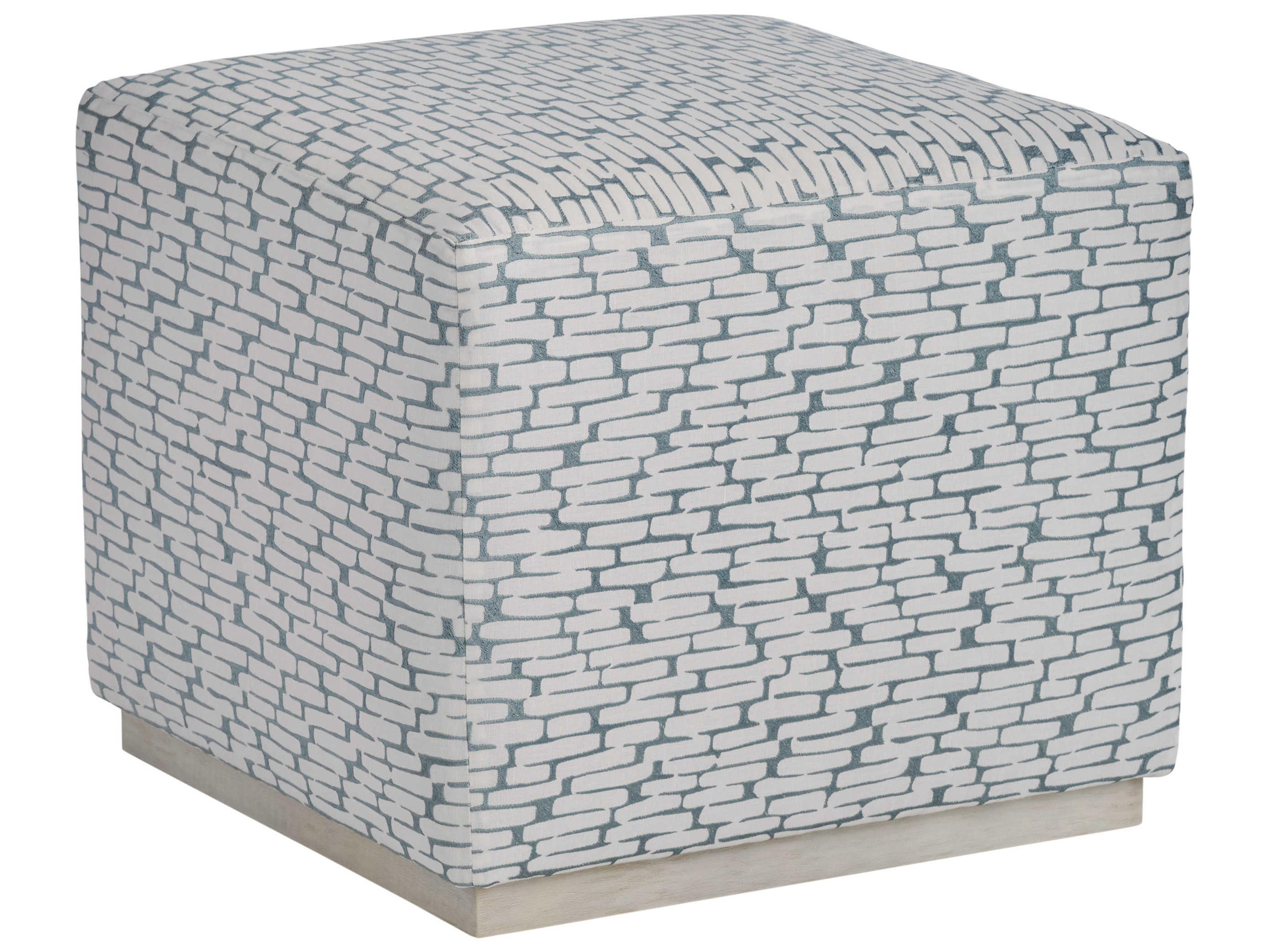 Upholstery Colby Portola Blue Upholstered Ottoman