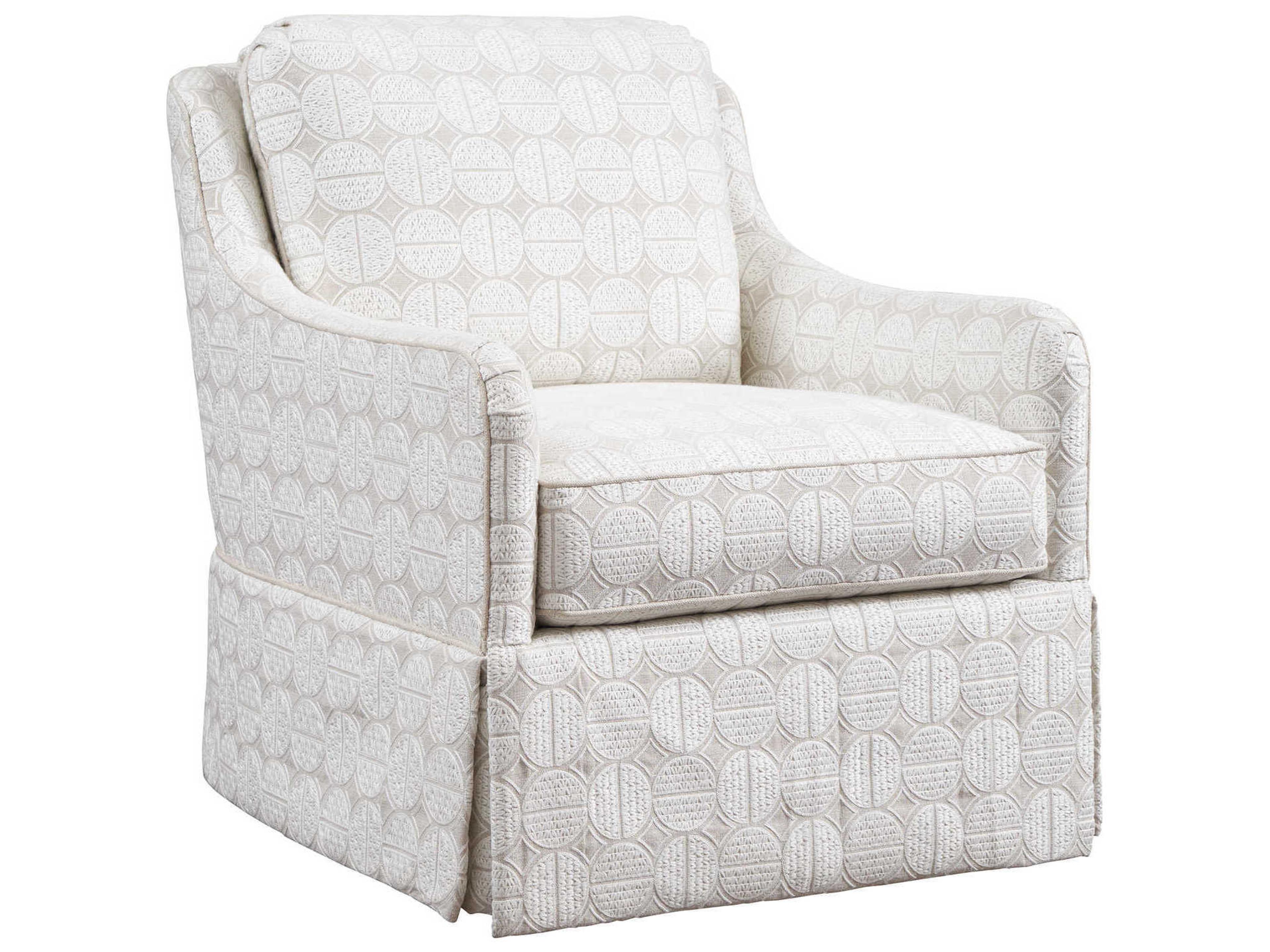 Upholstery Salt Creek Swivel Beige Fabric Accent Chair
