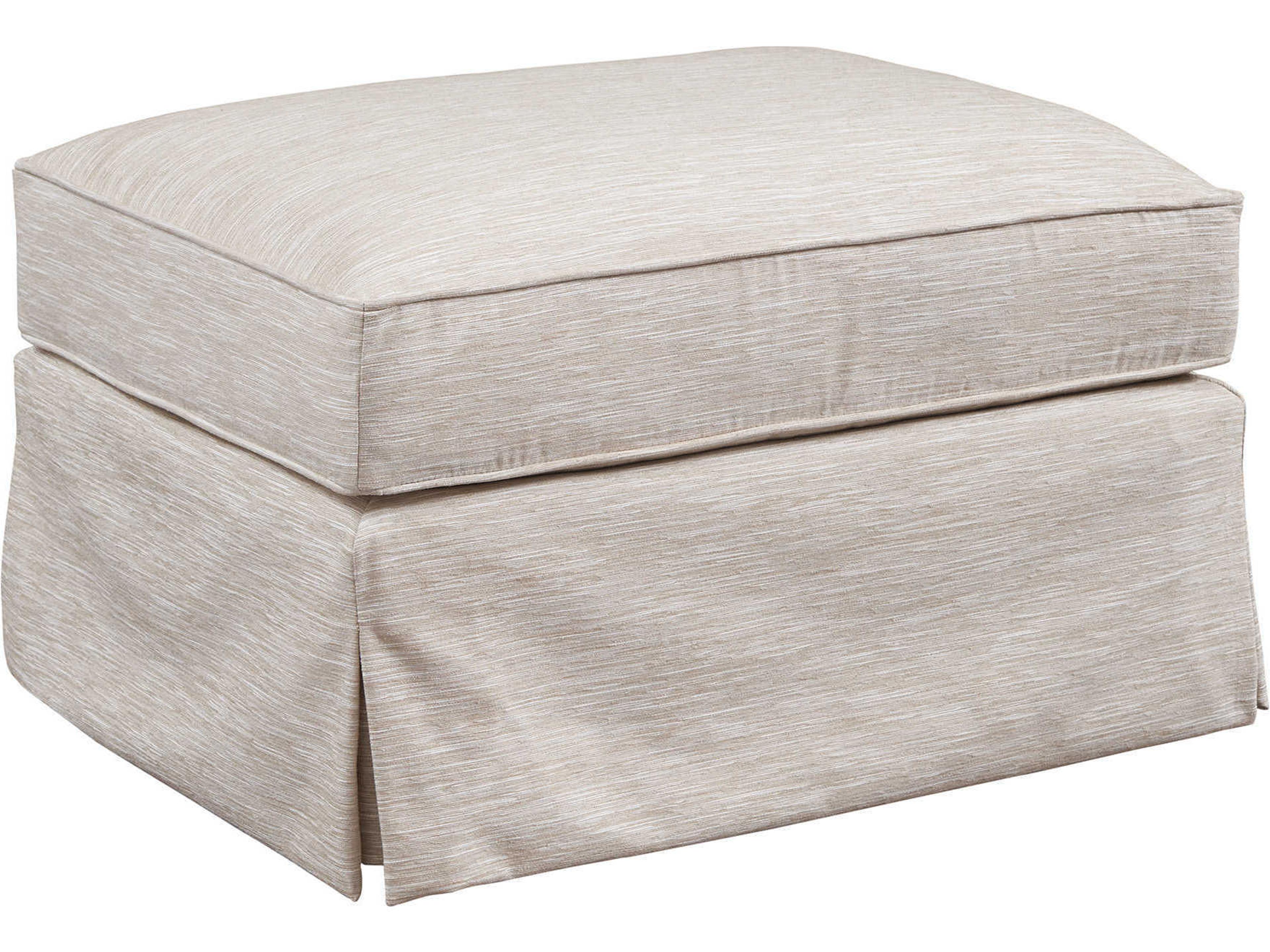 Barclay Butera Upholstery El Moro White Upholstered Ottoman