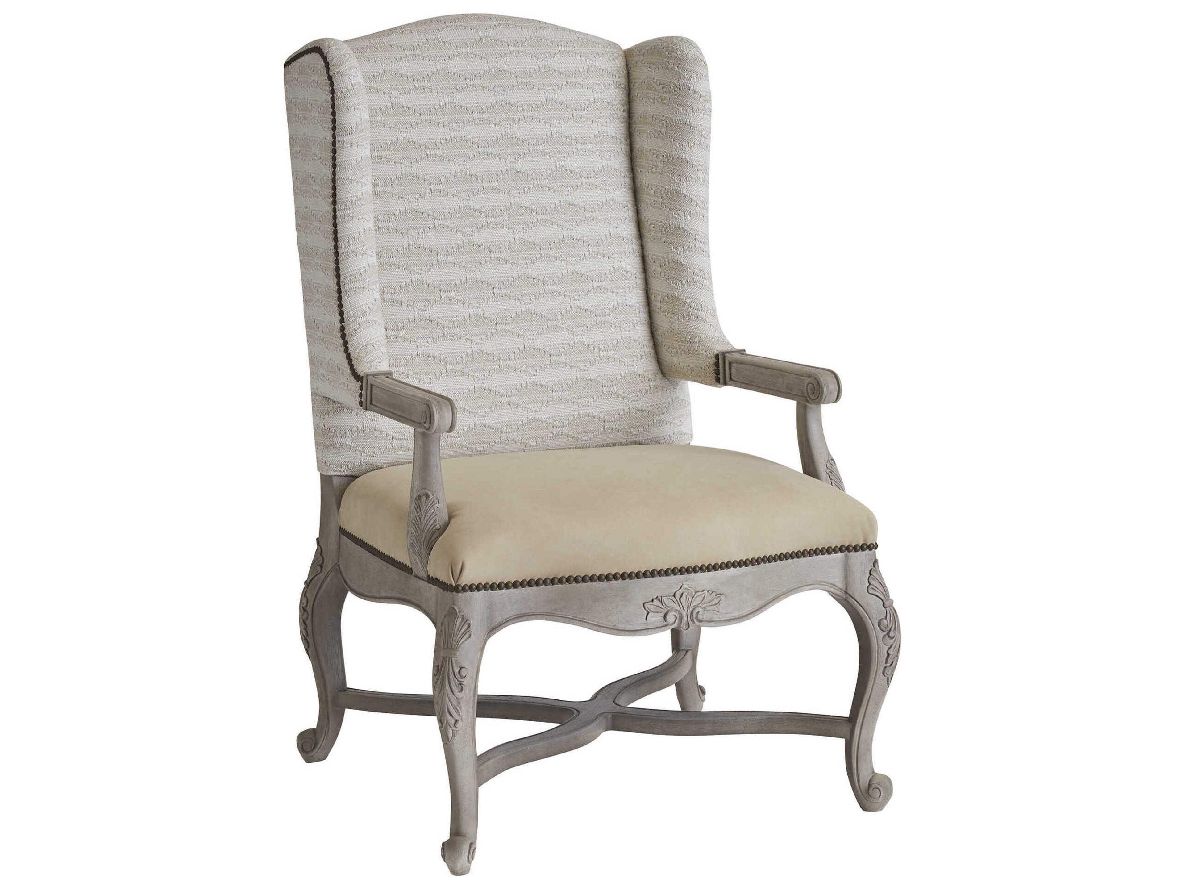 Upholstery Patras Beige Leather Accent Chair