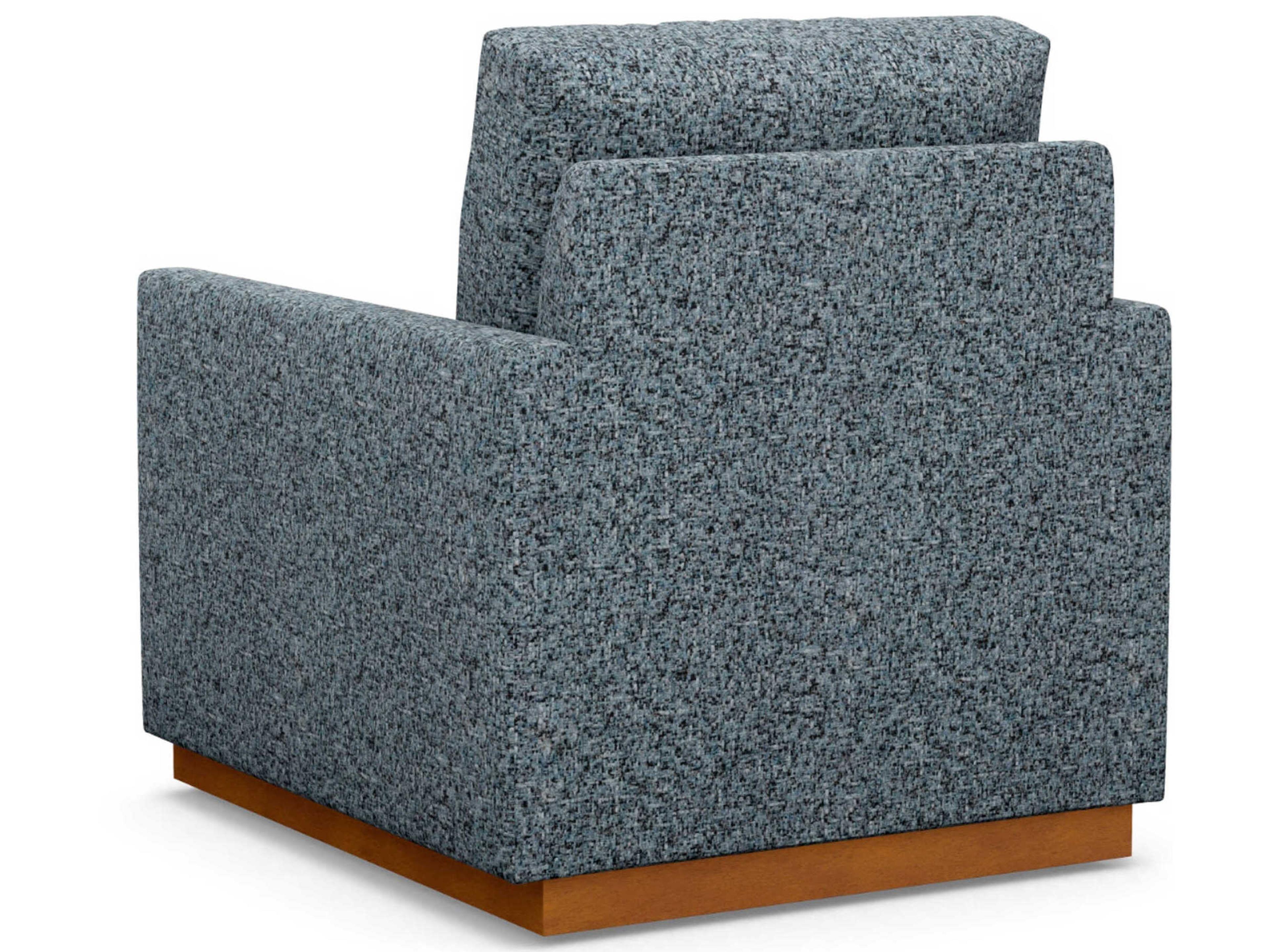 Barclay Butera Upholstery Swivel Blue Accent Chair