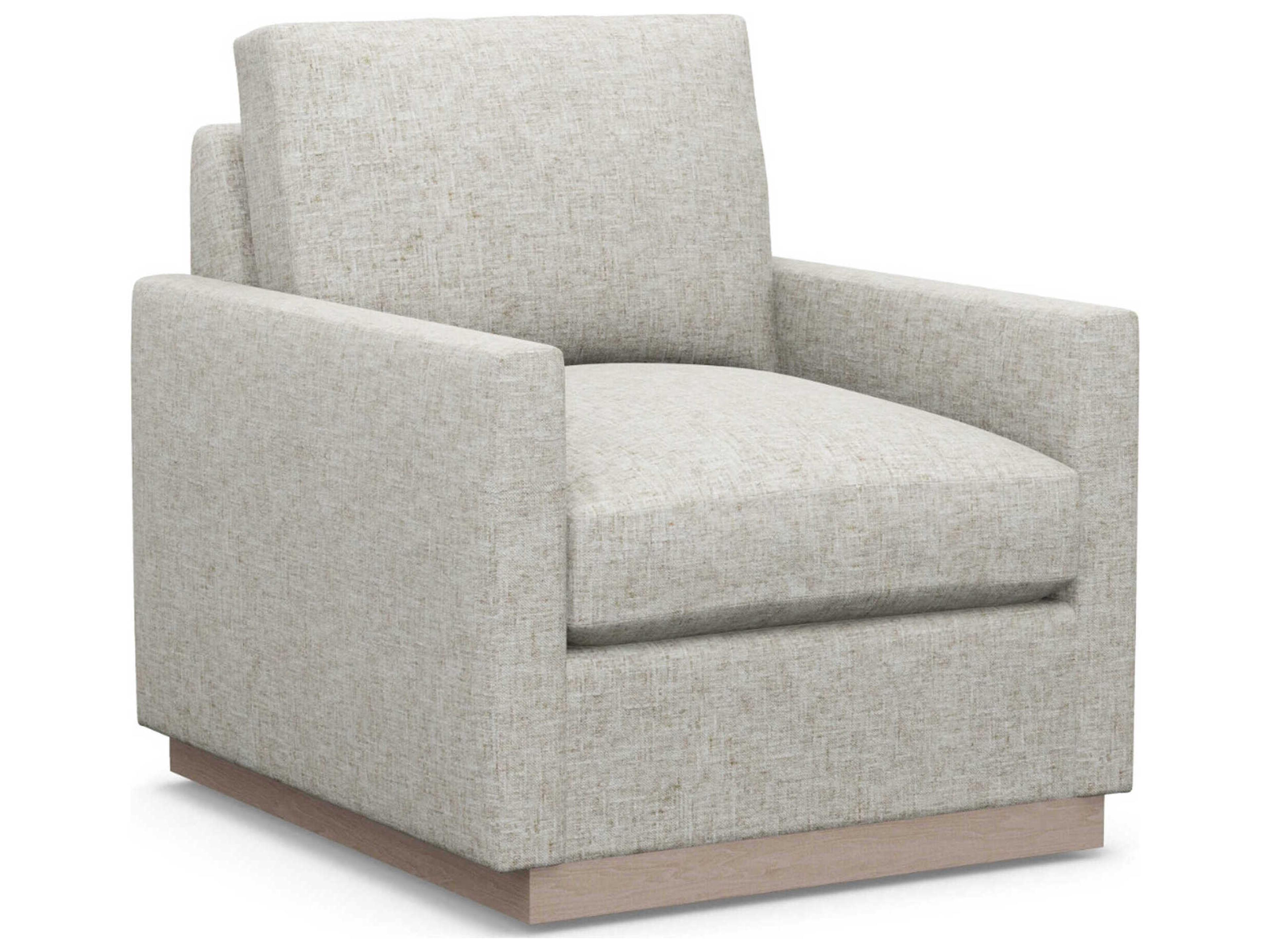 Upholstery Swivel Beige Accent Chair