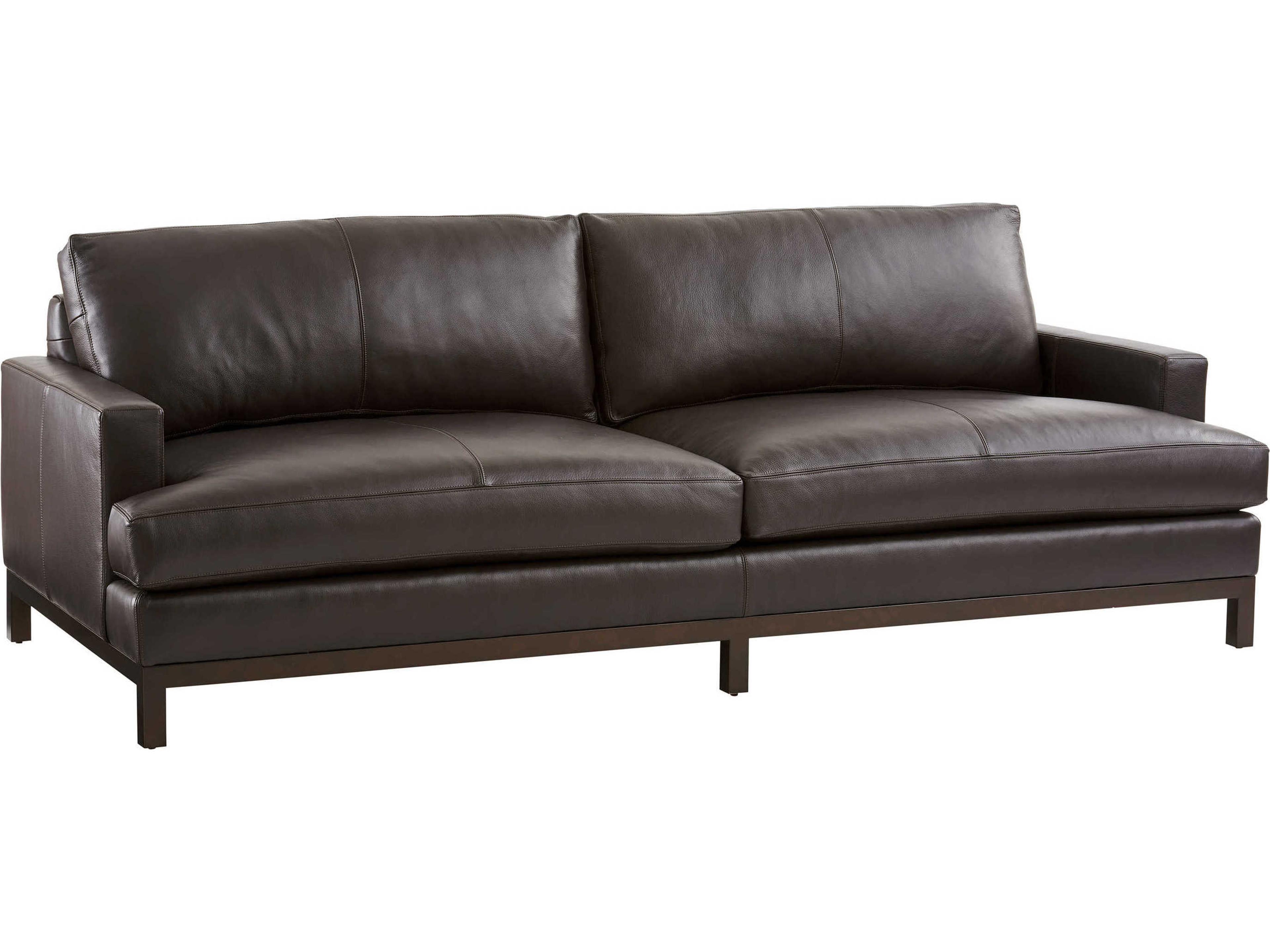 Barclay Butera Upholstery Horizon Brown Leather Sofa