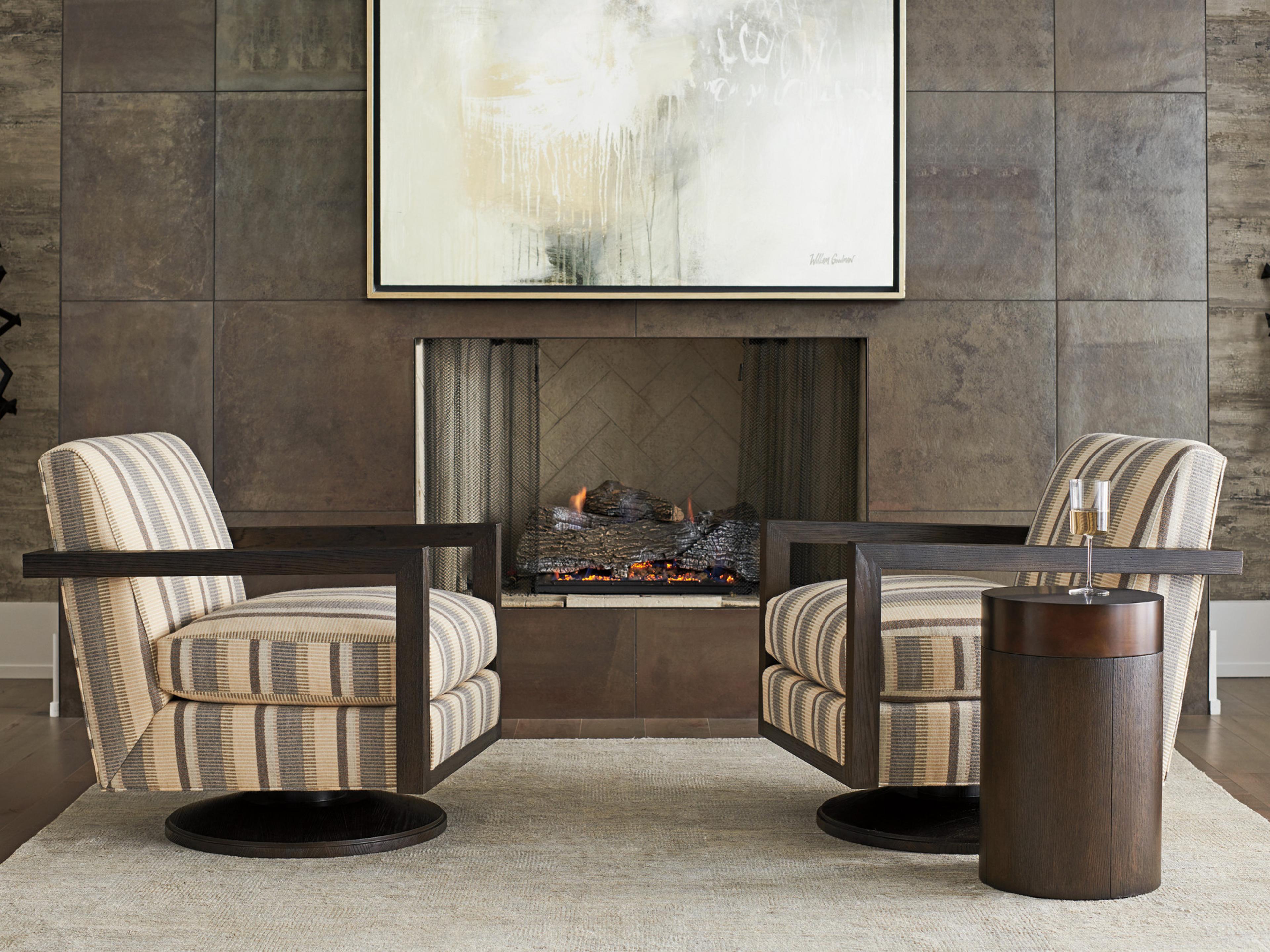 Barclay Butera Upholstery Willa Swivel Fabric Accent Chair