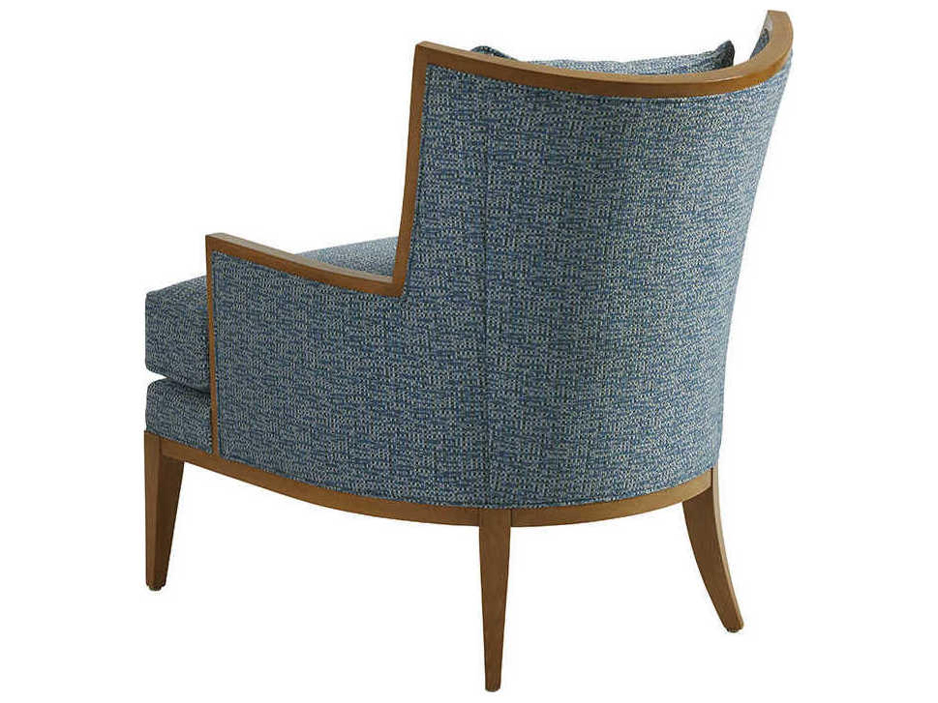 Barclay Butera Upholstery Atwood Blue Fabric Accent Chair