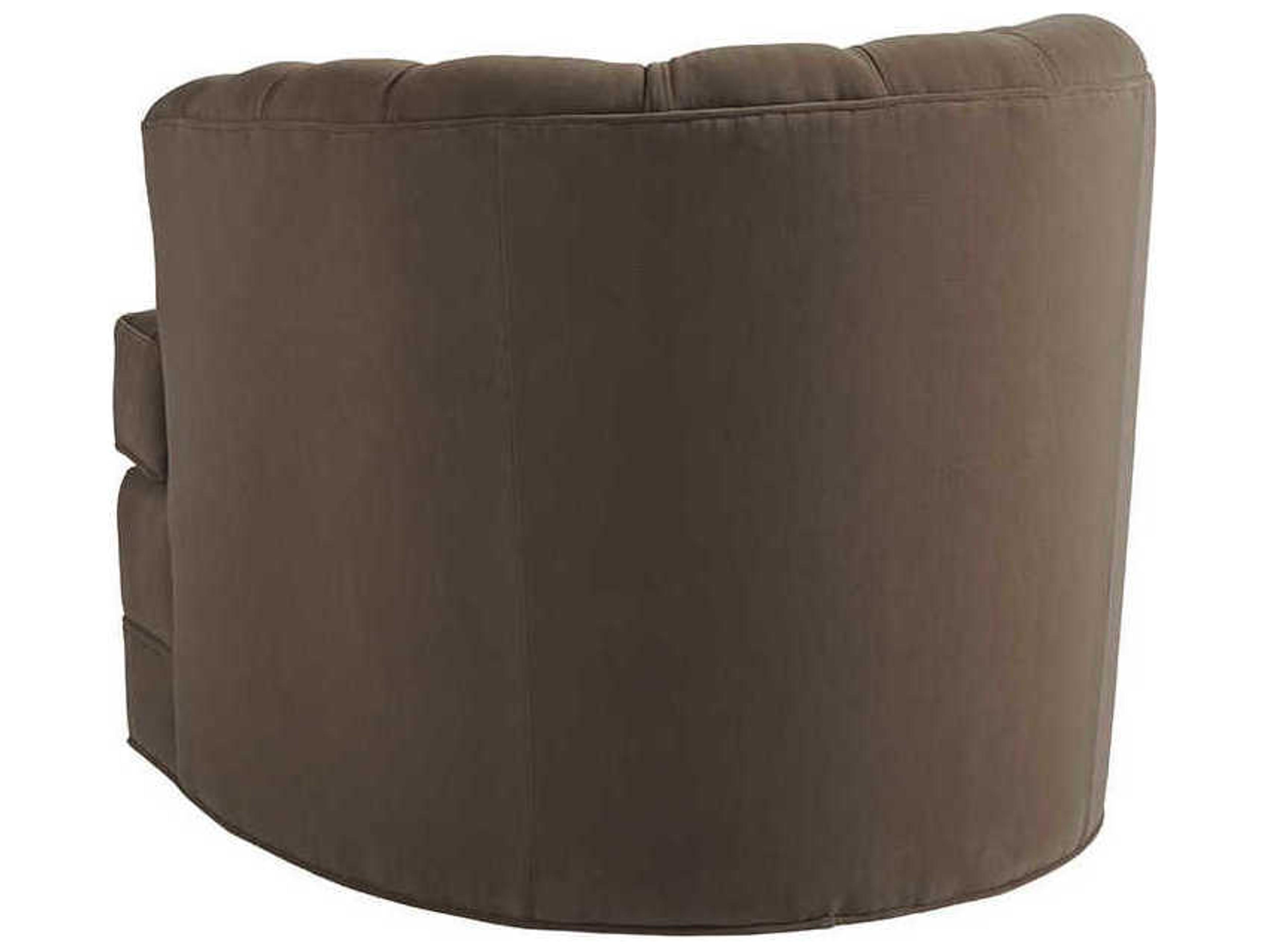 Barclay Butera Upholstery Cliffhaven Swivel Fabric Tufted Accent Chair