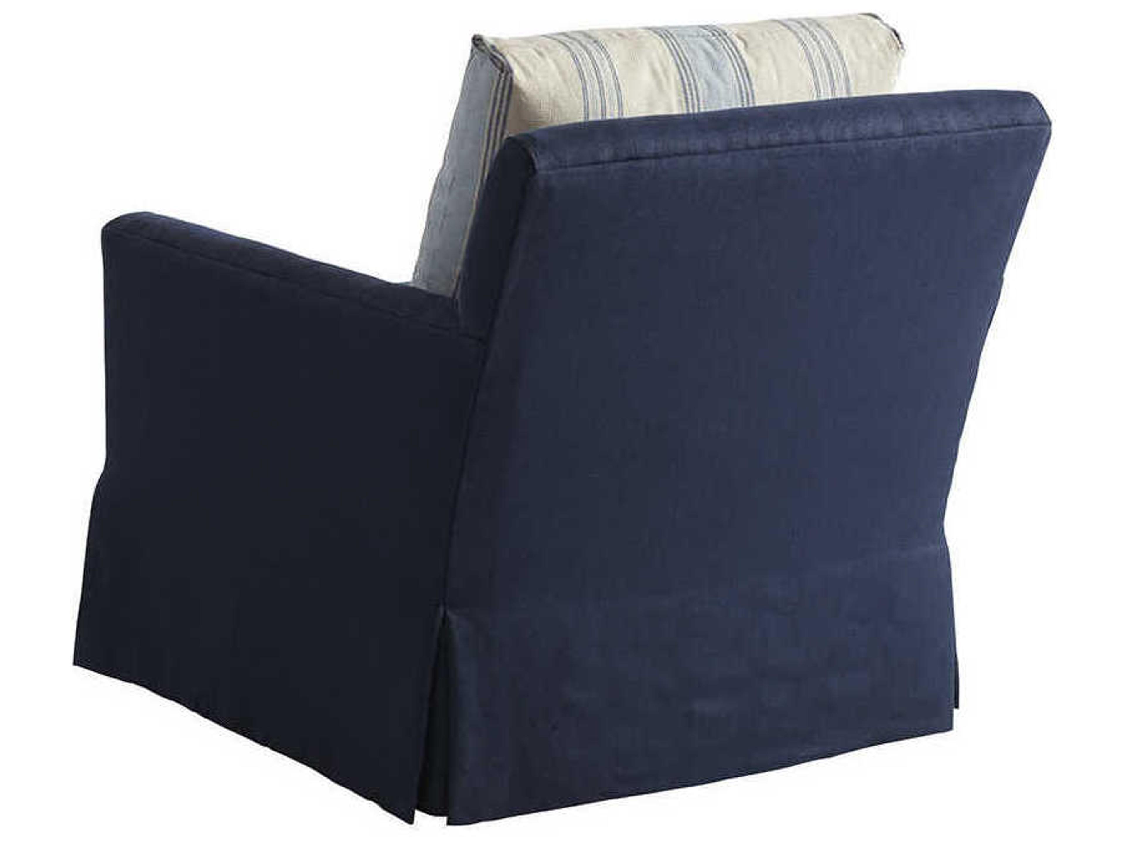 Barclay Butera Upholstery Harlow Swivel Fabric Club Chair