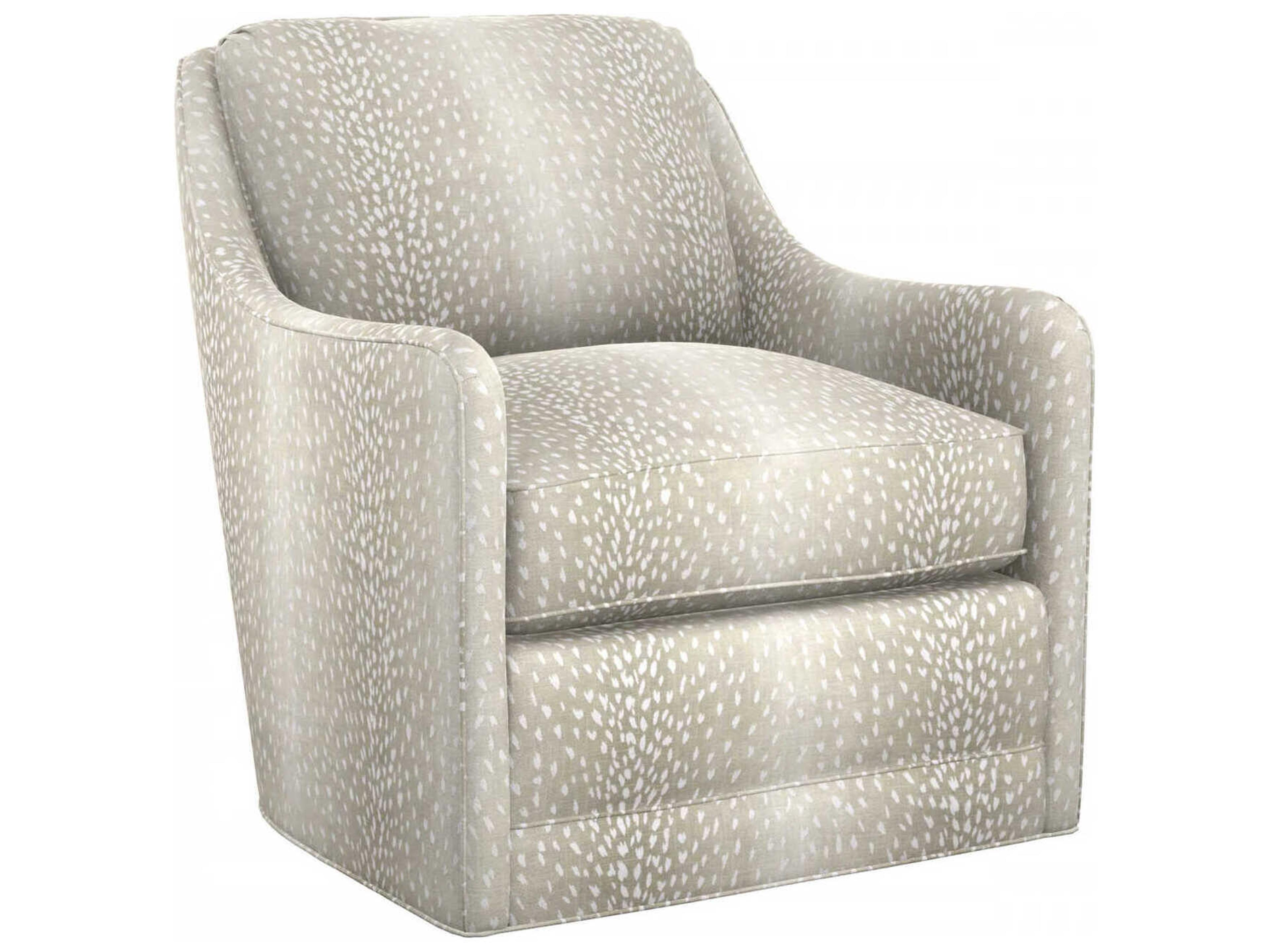 Barclay Butera Upholstery Glenhaven Swivel Fabric Accent Chair