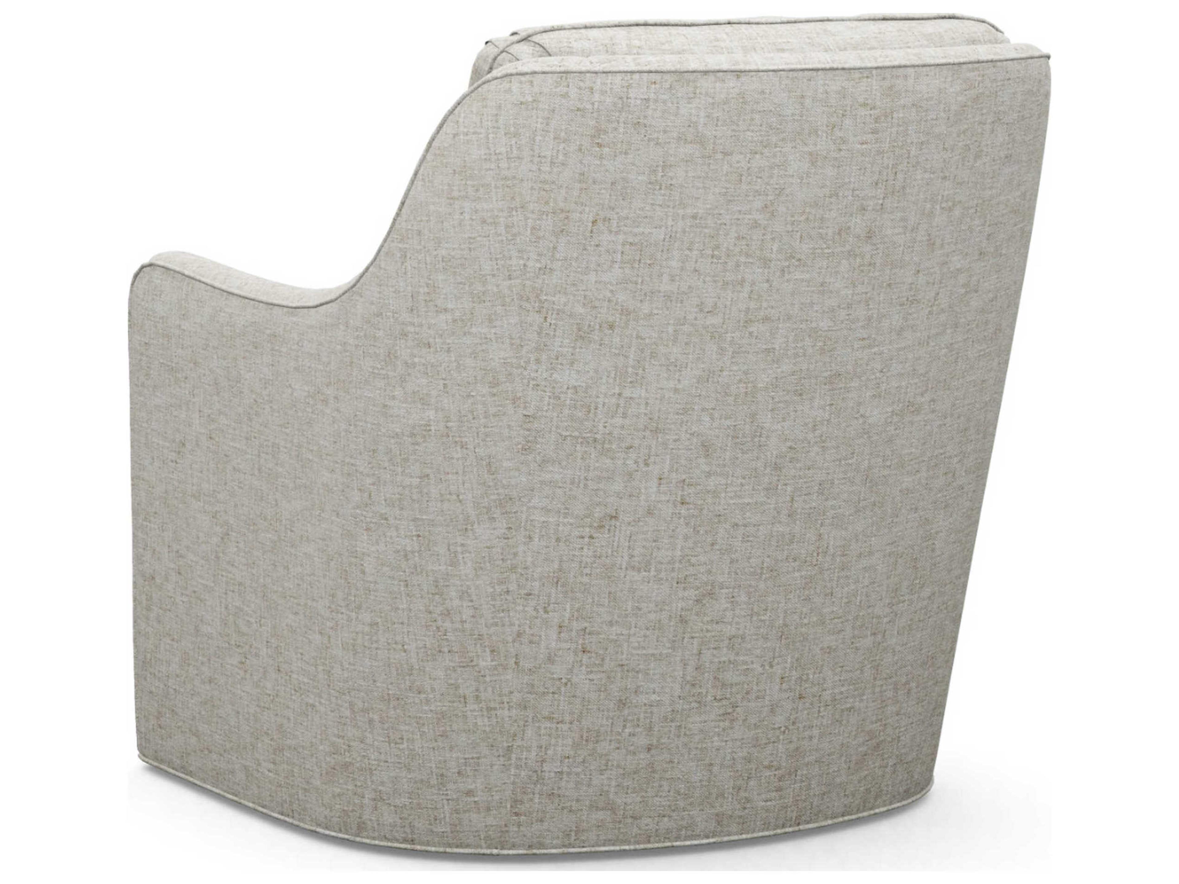 Barclay Butera Upholstery Swivel Gray Accent Chair