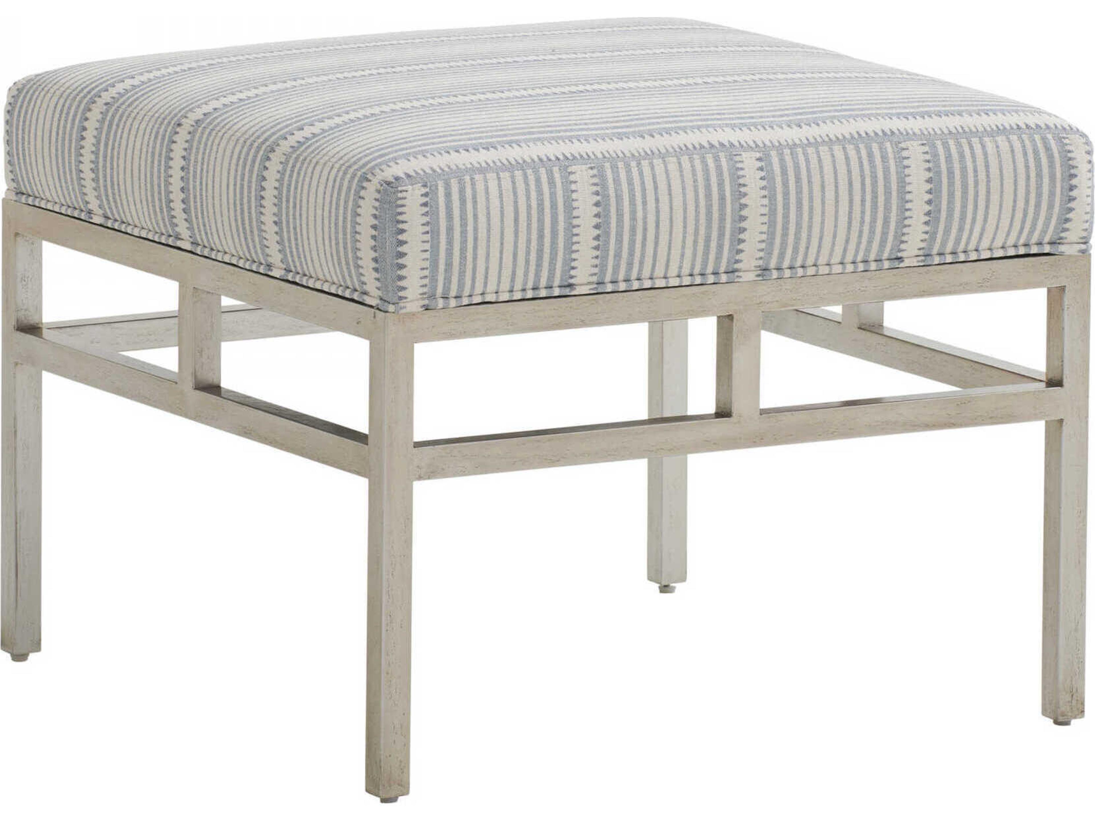 Upholstery Lucca Metal Upholstered Ottoman