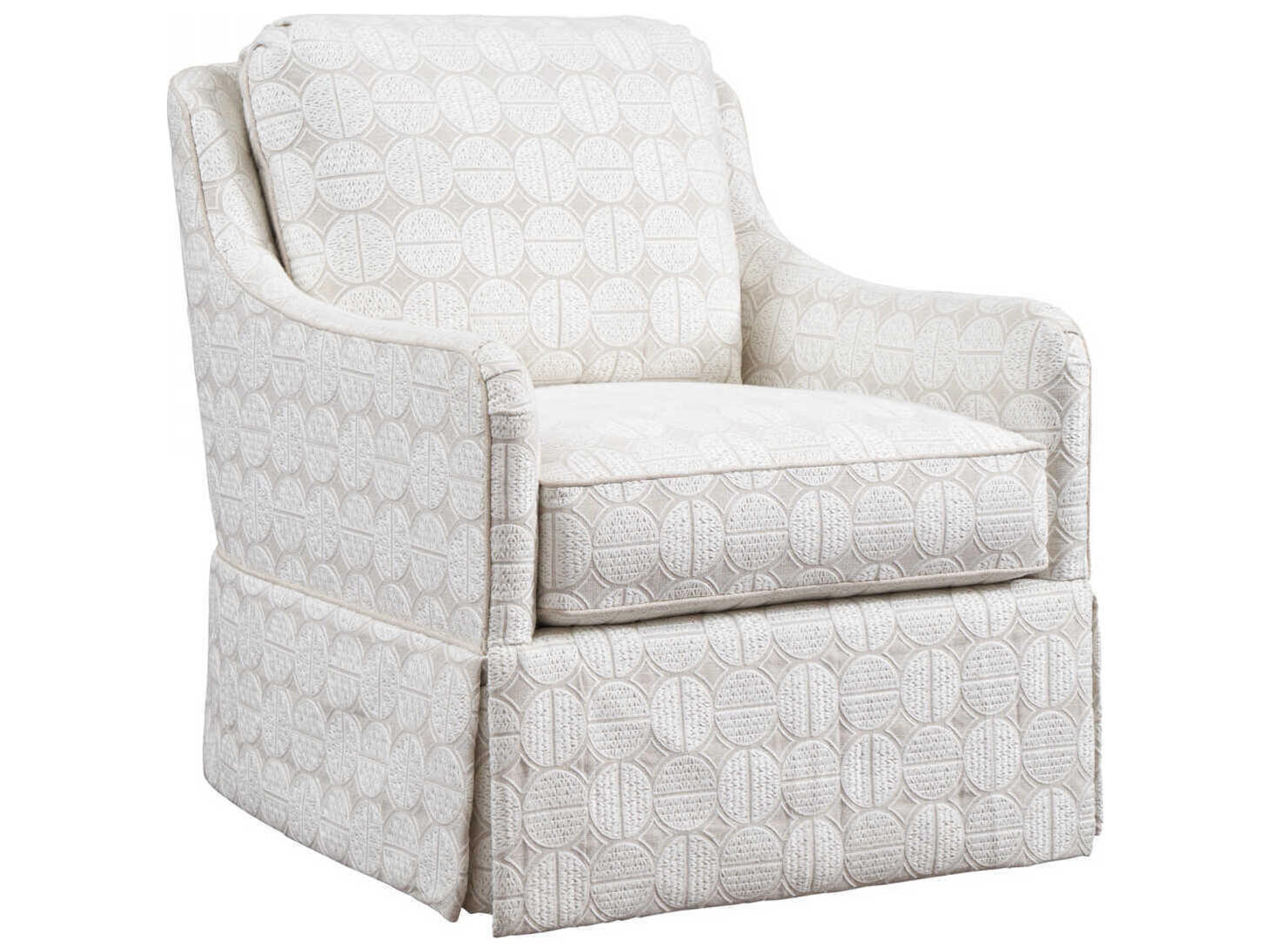 Barclay Butera Upholstery Salt Creek Swivel Fabric Accent Chair
