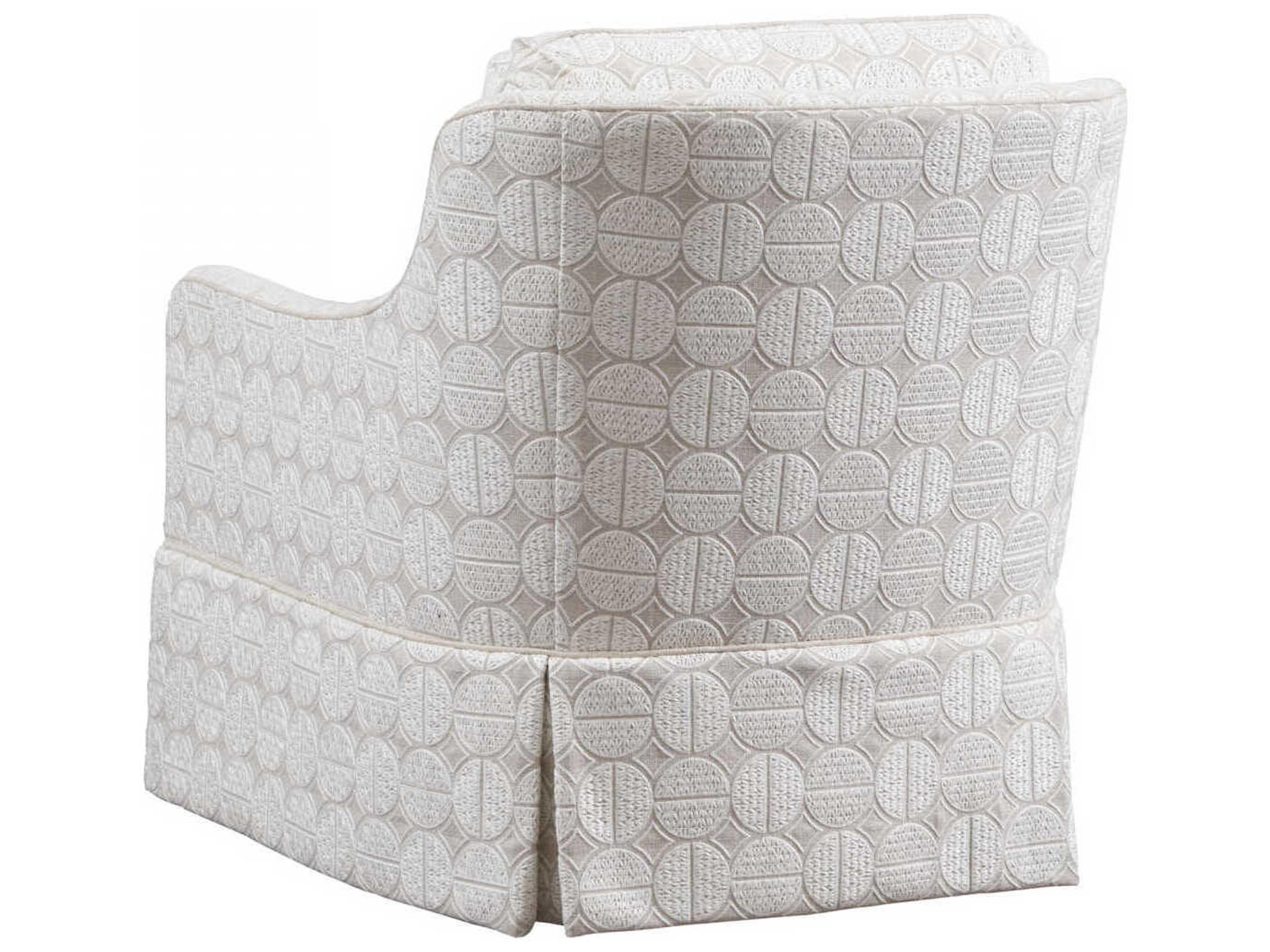 Barclay Butera Upholstery Salt Creek Swivel Fabric Accent Chair