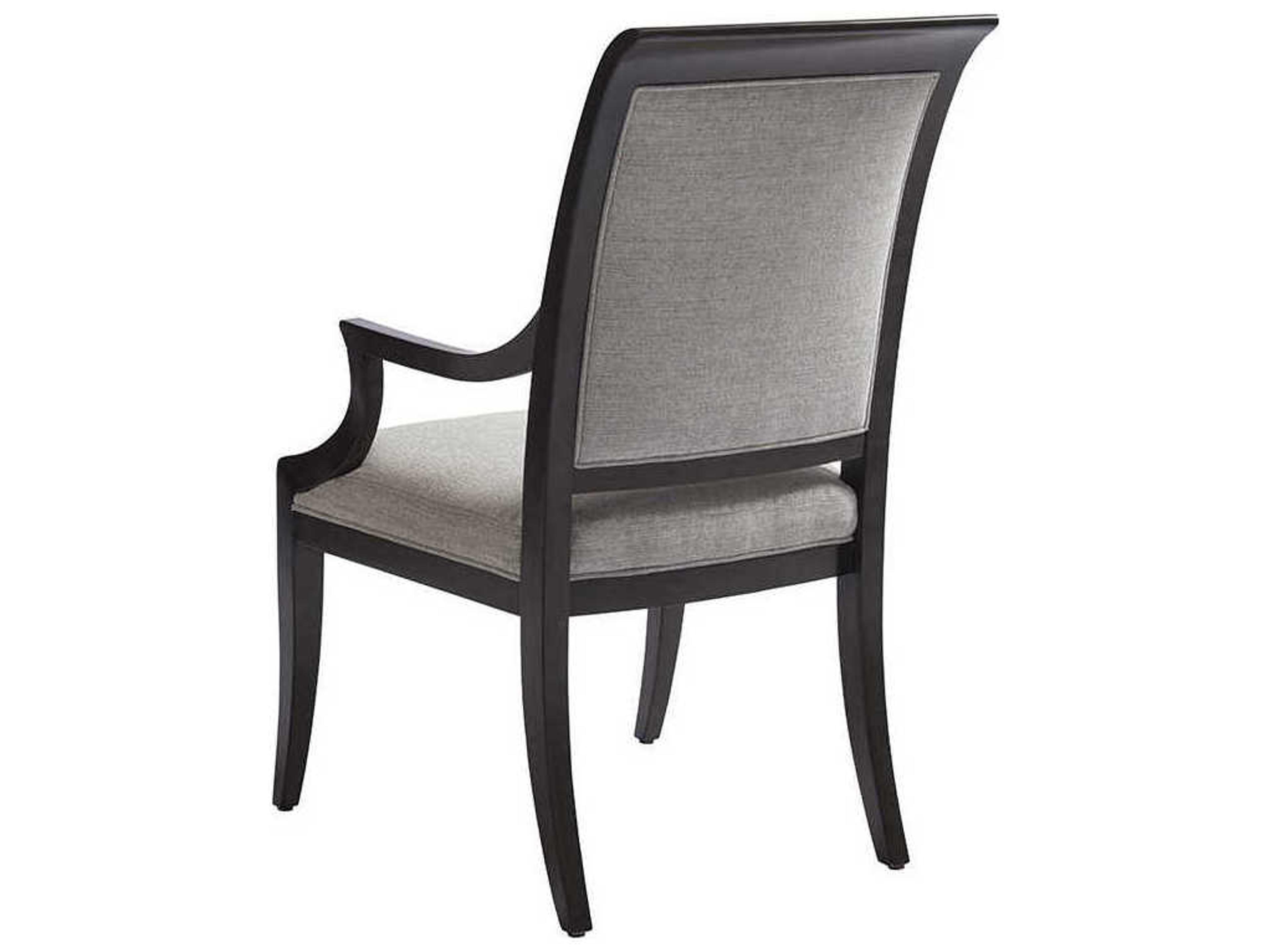 Barclay Butera Brentwood Kathryn Leather Brown Upholstered Arm Dining Chair