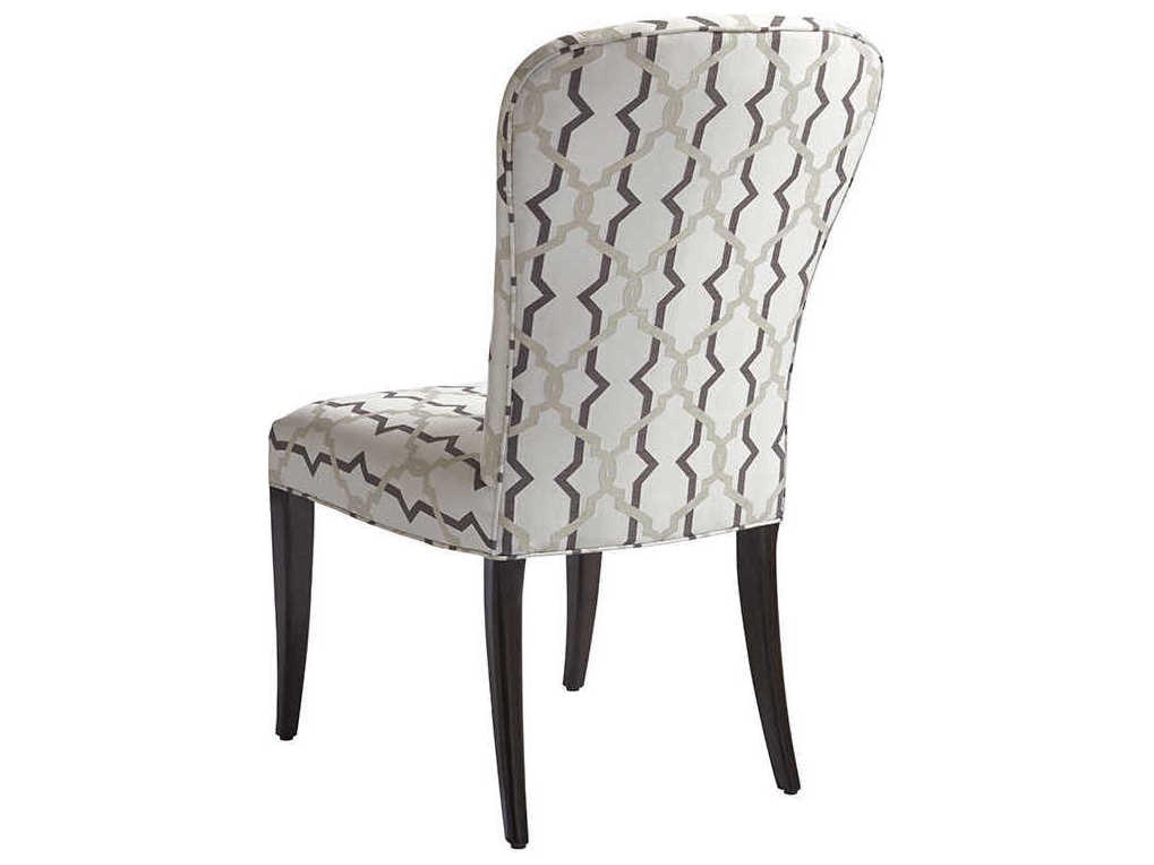 Barclay Butera Brentwood Schuler Leather Beige Upholstered Side Dining Chair