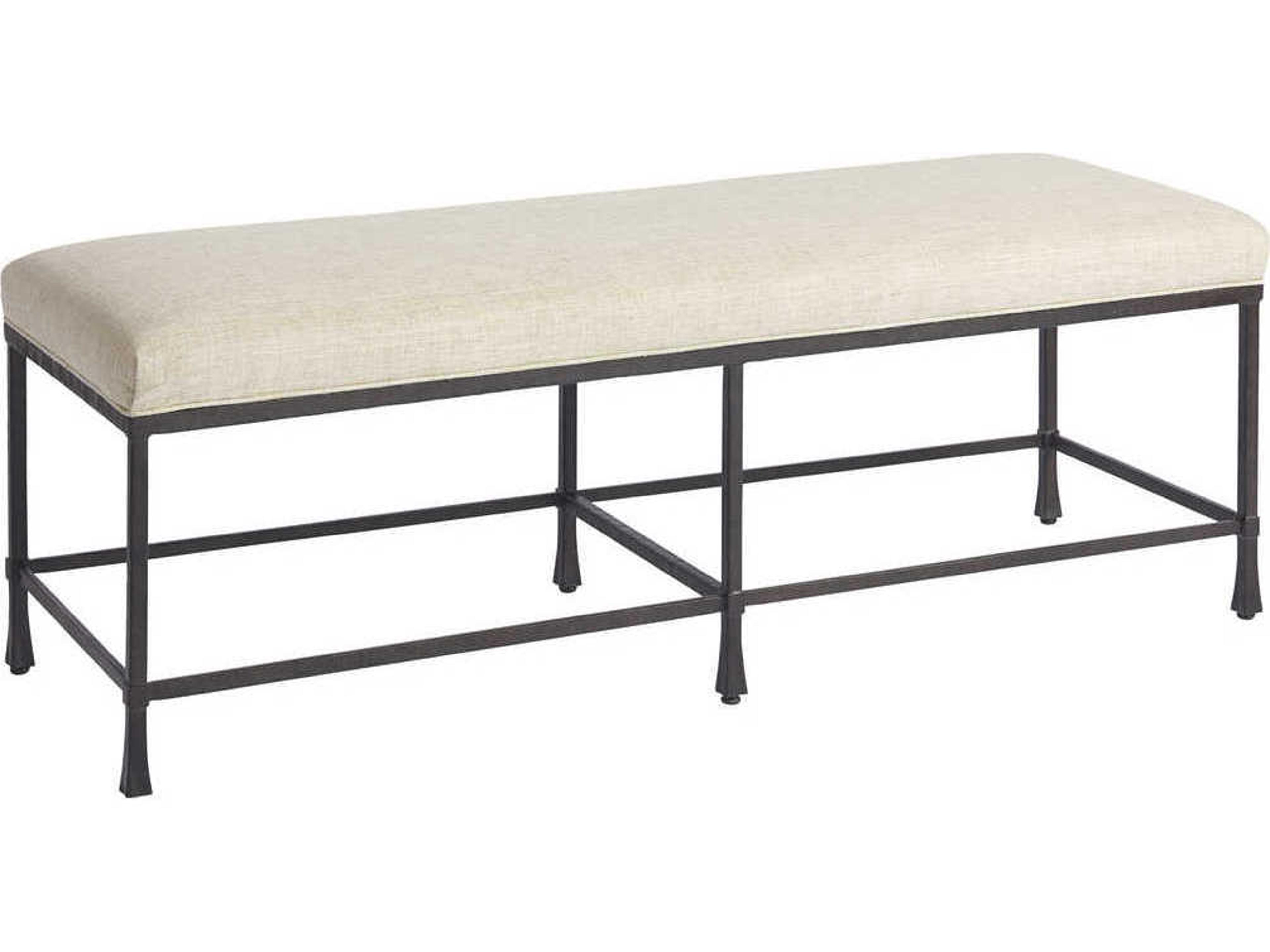 Newport Ruby Red Beige Upholstered Accent Bench