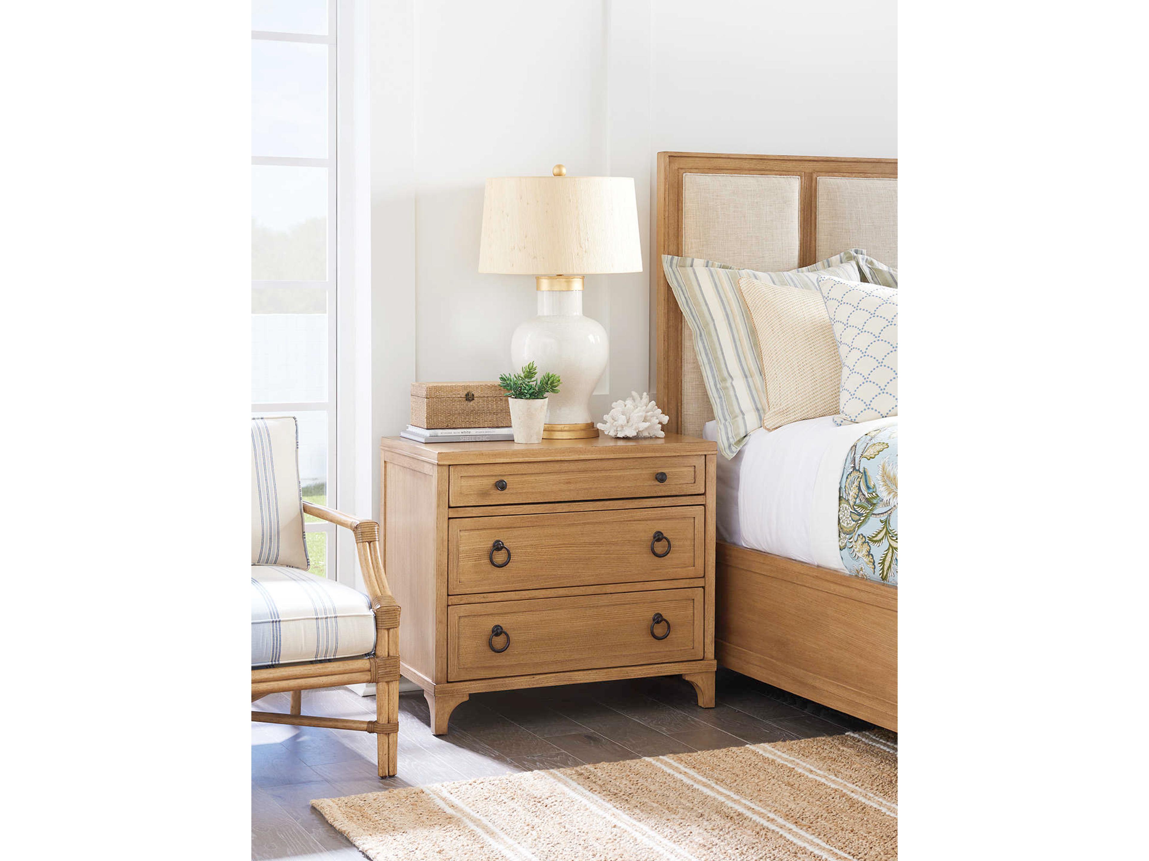 Barclay Butera Newport Cliff 3-Drawers Brown Nightstand