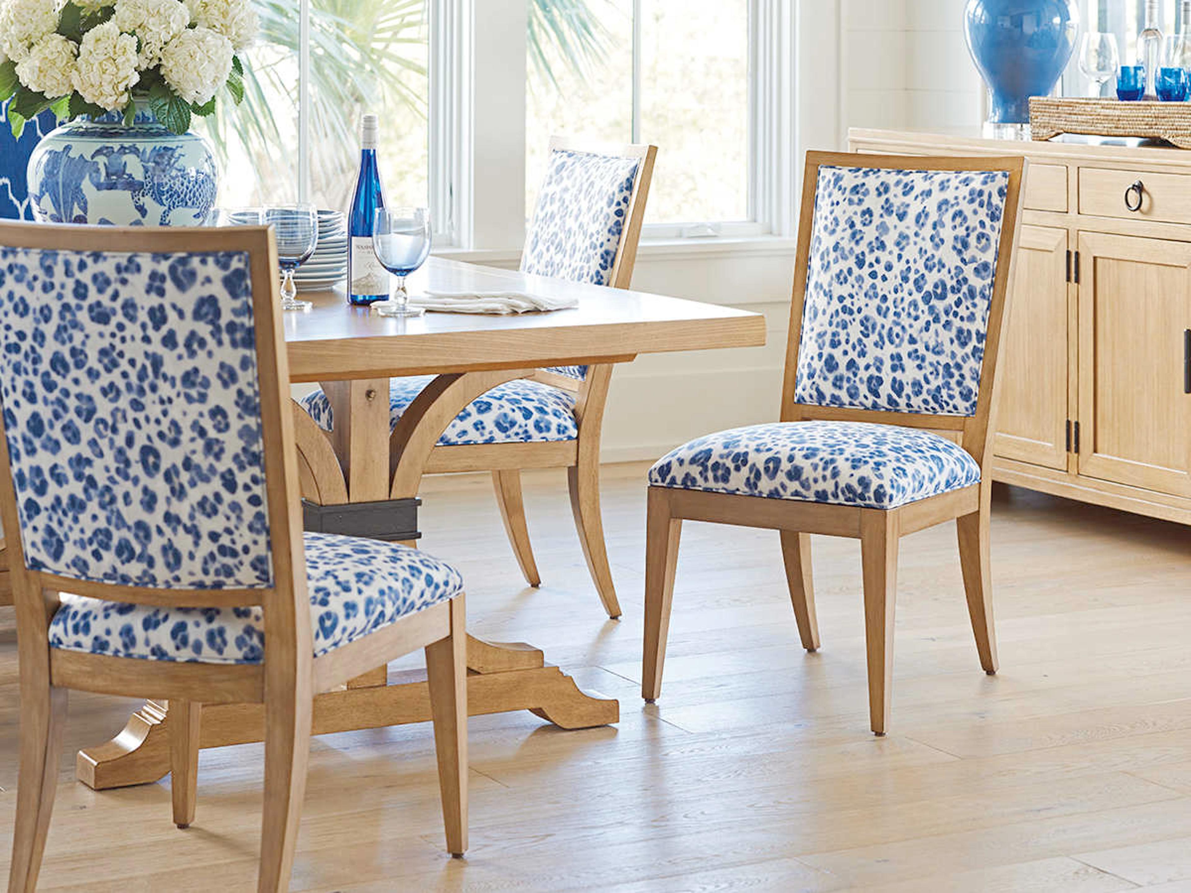 Barclay Butera Newport Blue Upholstered Side Dining Chair