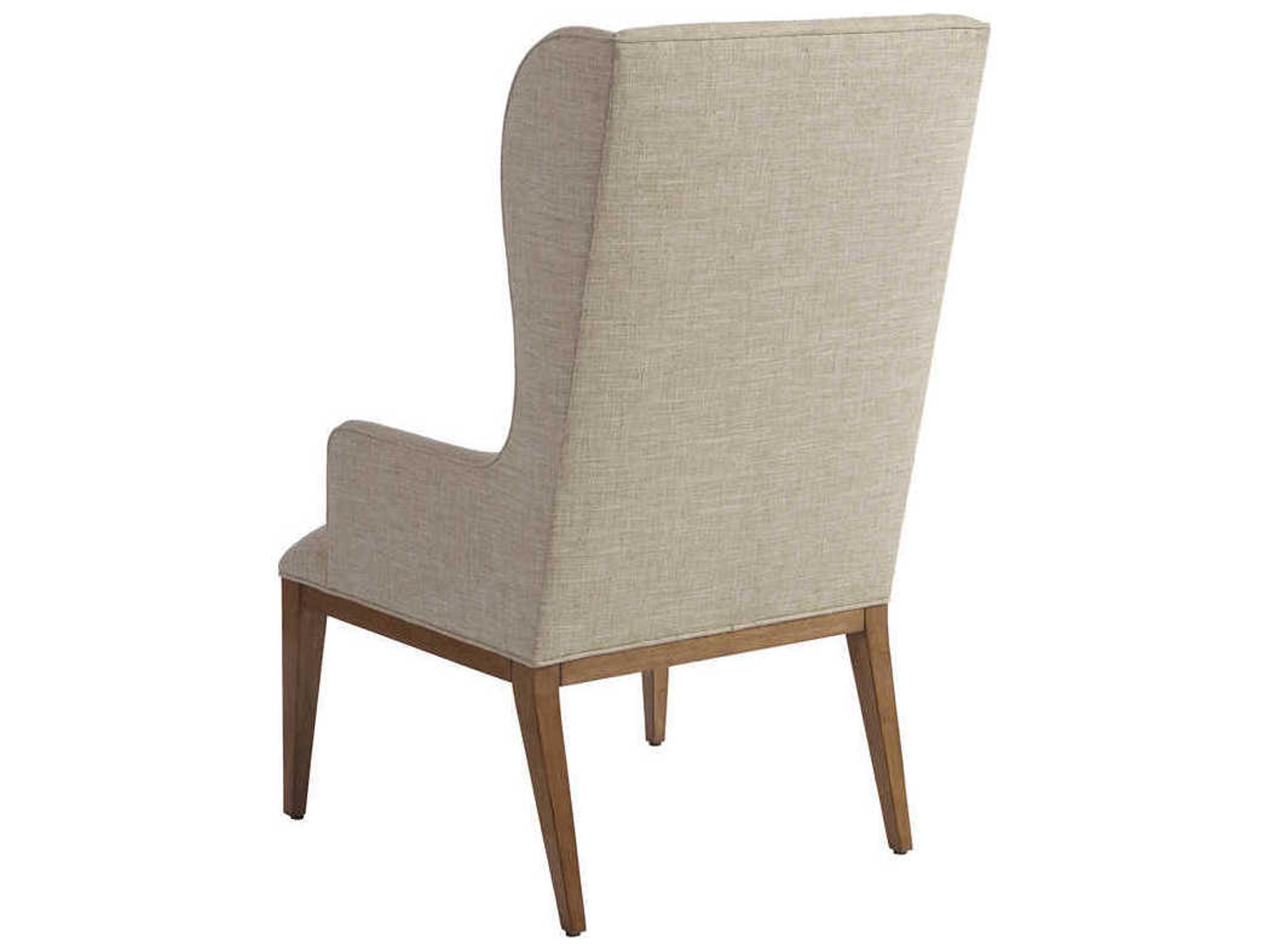 Barclay Butera Newport Seacliff Beige Upholstered Arm Dining Chair