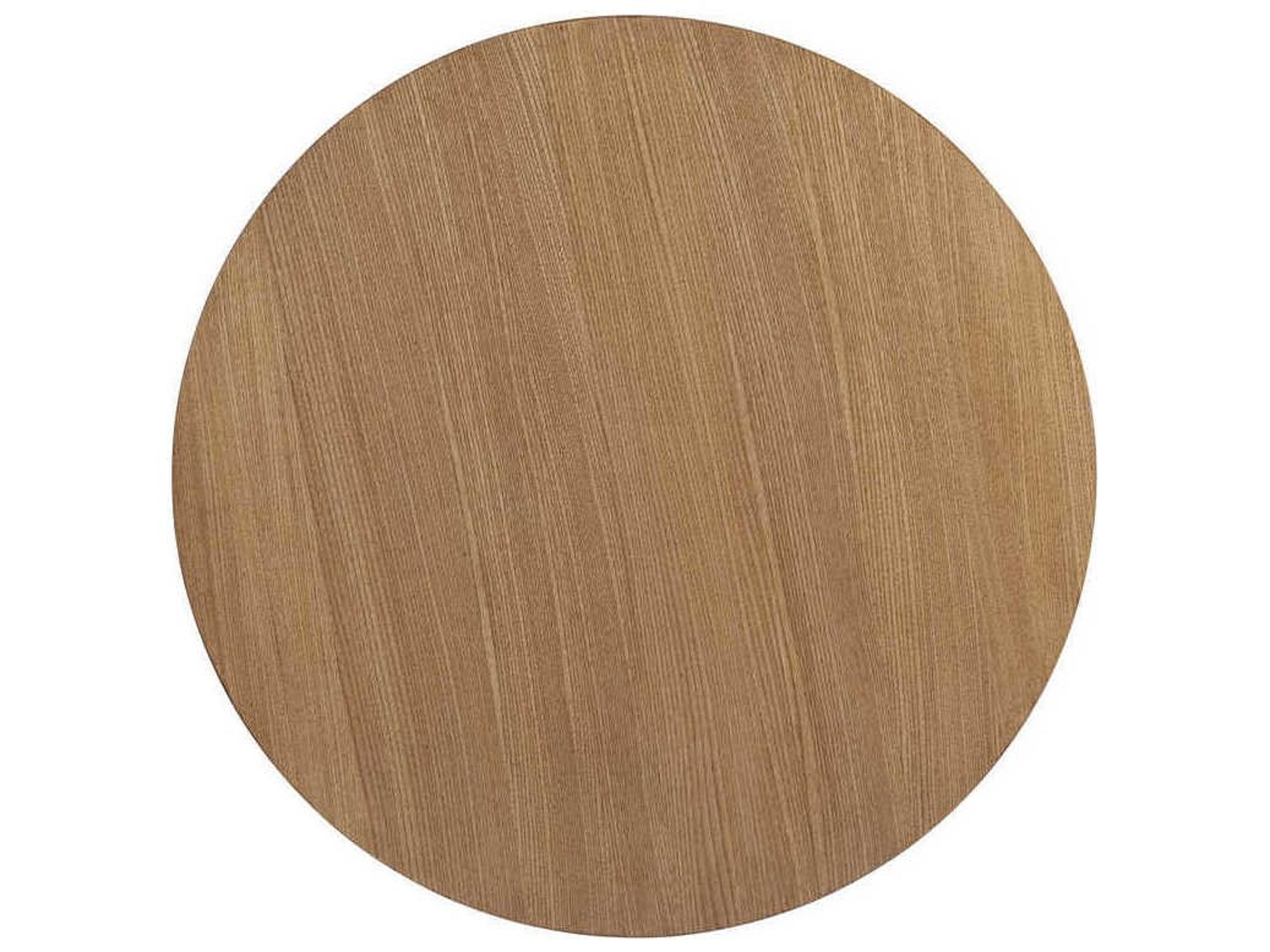 Barclay Butera Newport Corona Del Mar Round Wood Sandstone End Table