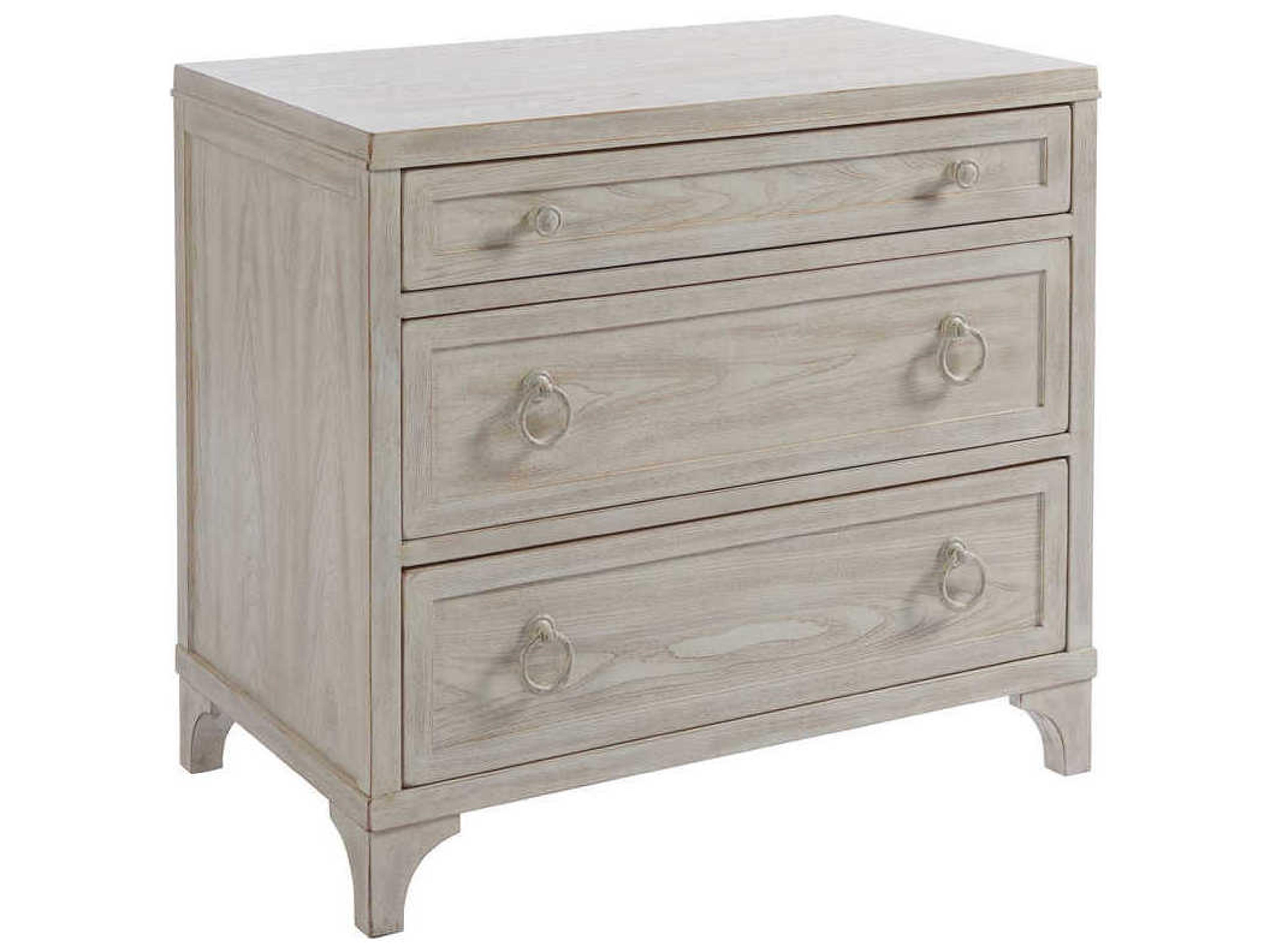 Newport Cliff 3-Drawer Nightstand in Sailcloth Finish