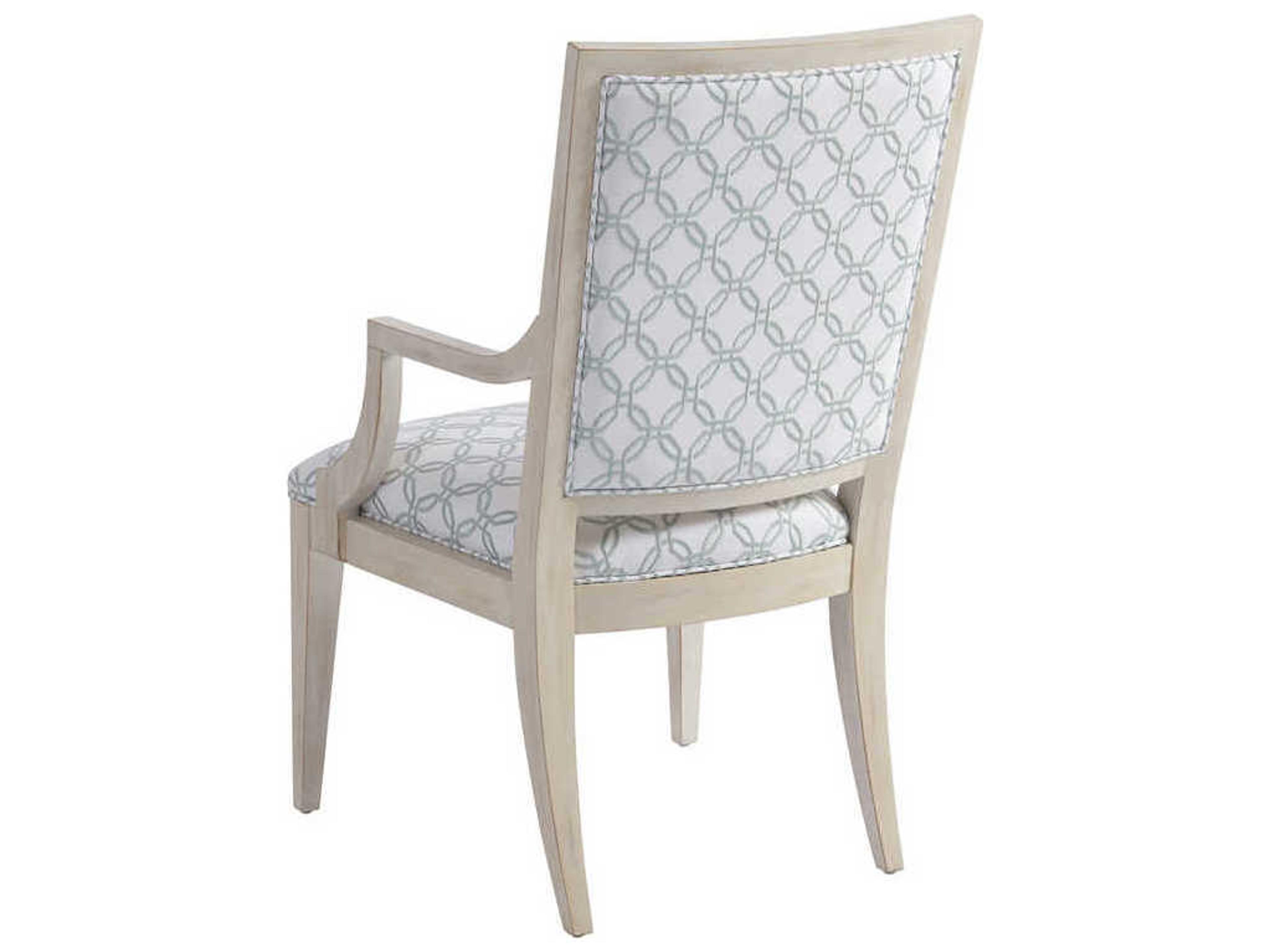 Barclay Butera Newport Blue Upholstered Arm Dining Chair