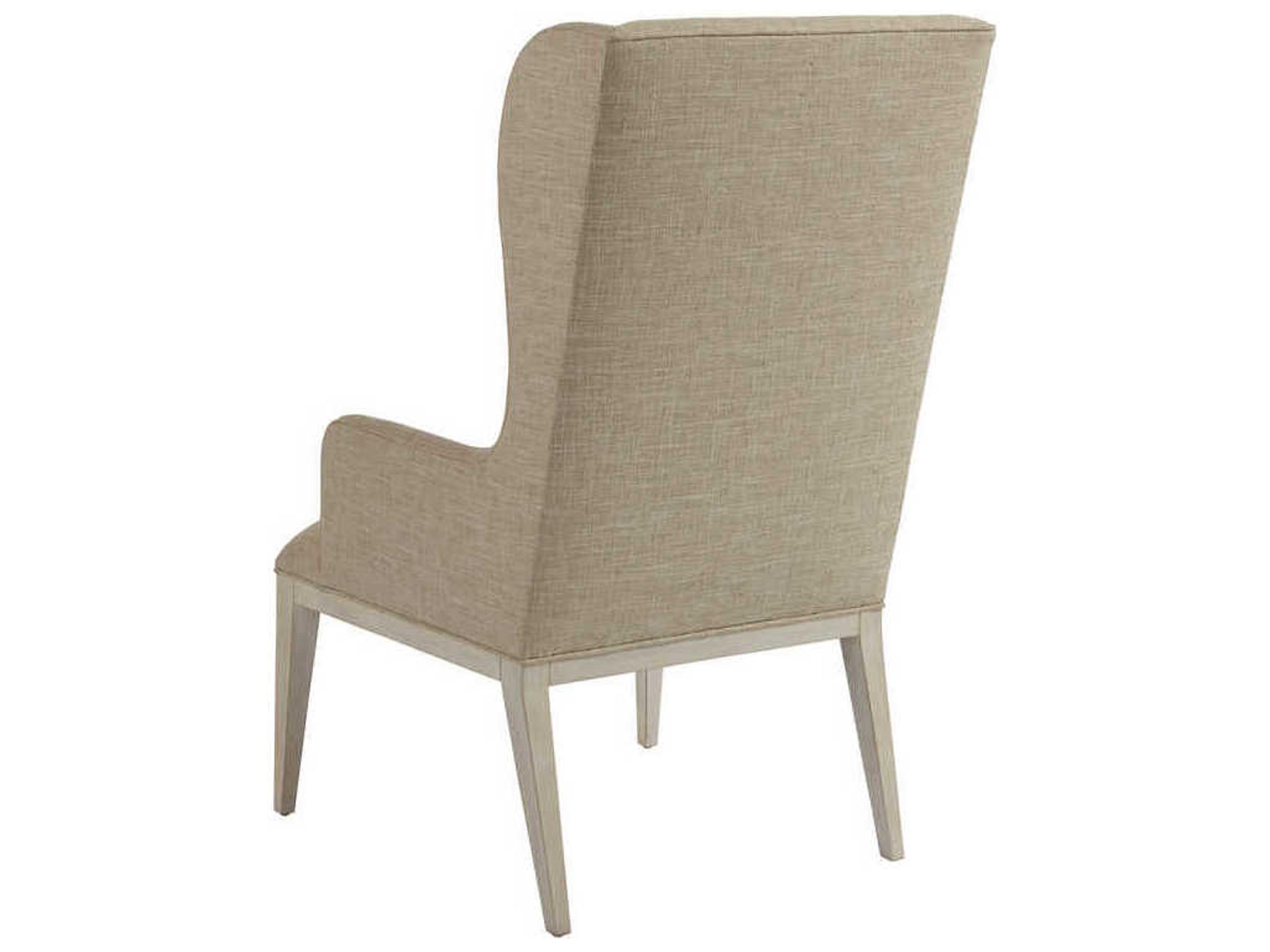 Barclay Butera Newport Seacliff Beige Upholstered Arm Dining Chair