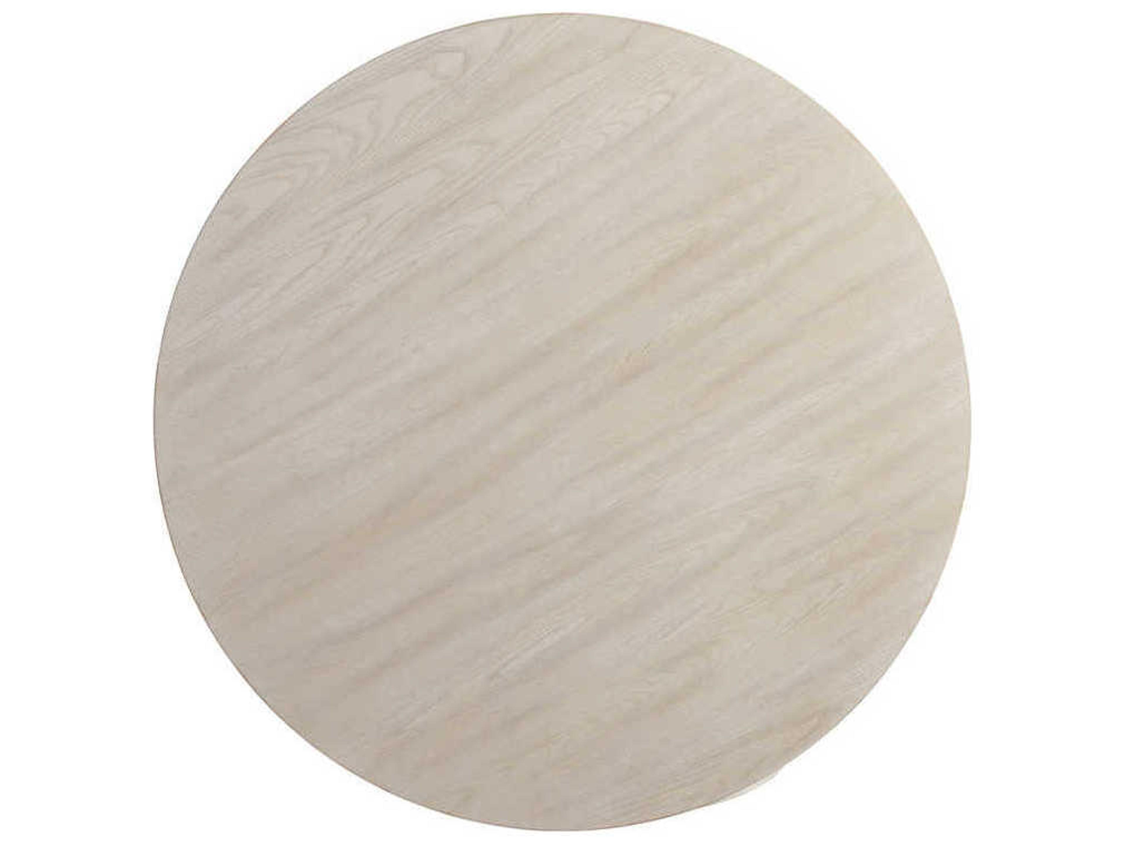 Barclay Butera Newport Corona Del Mar Round Wood Sailcloth Dining Table