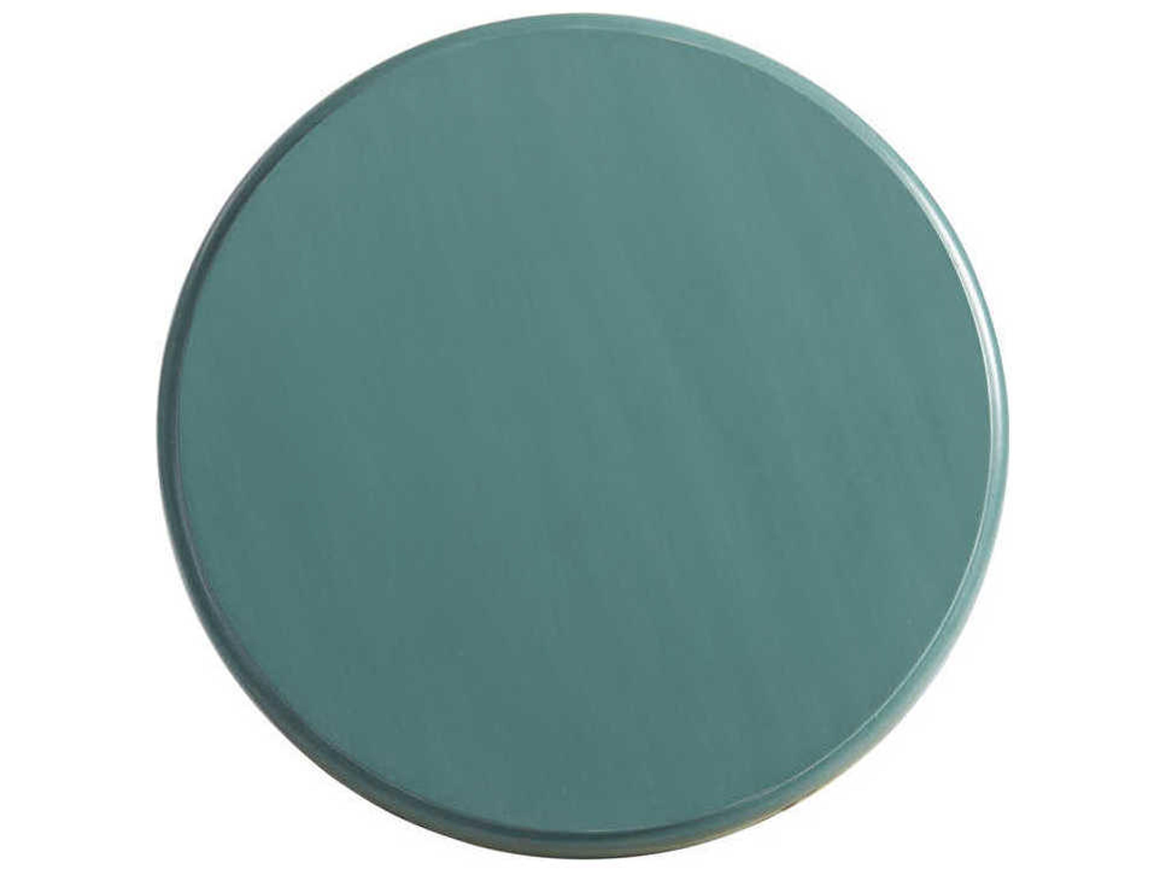 Barclay Butera Newport Yacht Club Round Wood Sea Glass End Table