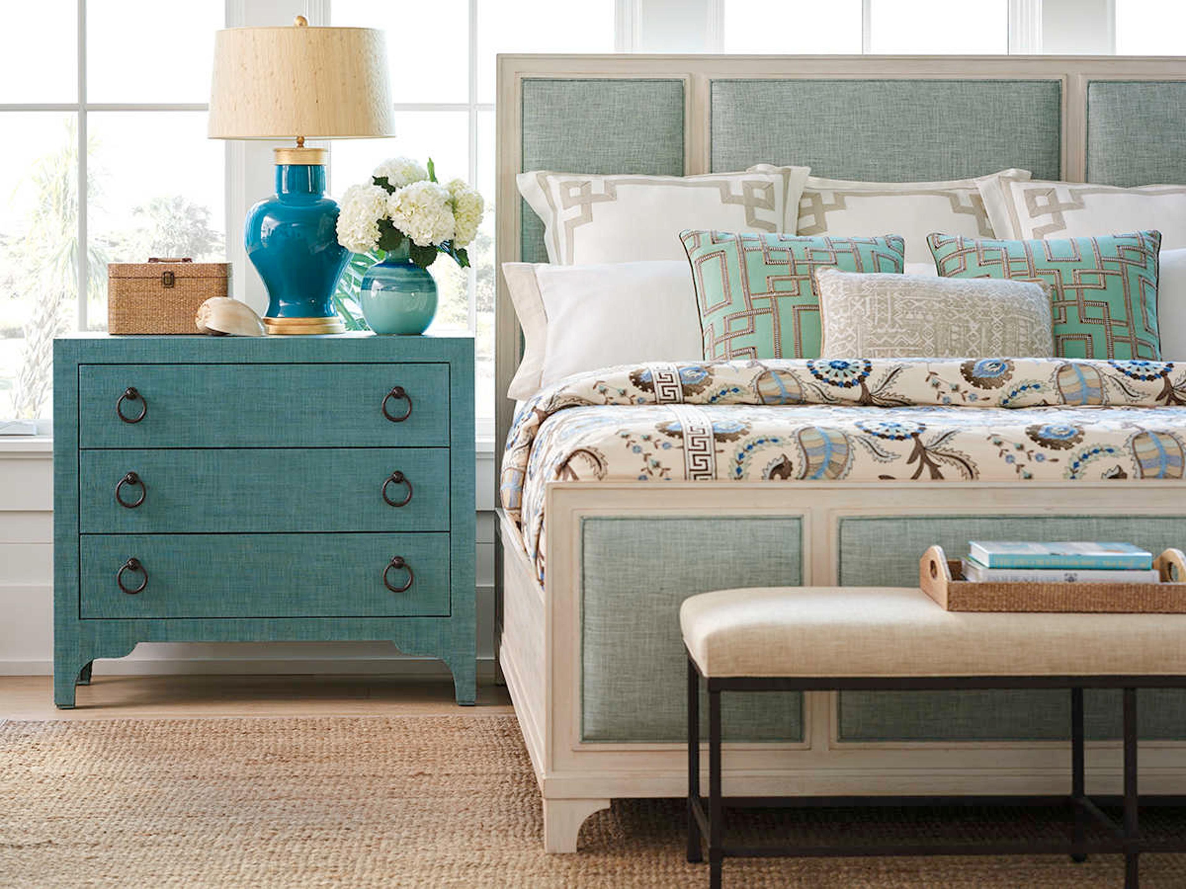 Barclay Butera Newport Balboa Island 3-Drawers Green Chest Nightstand