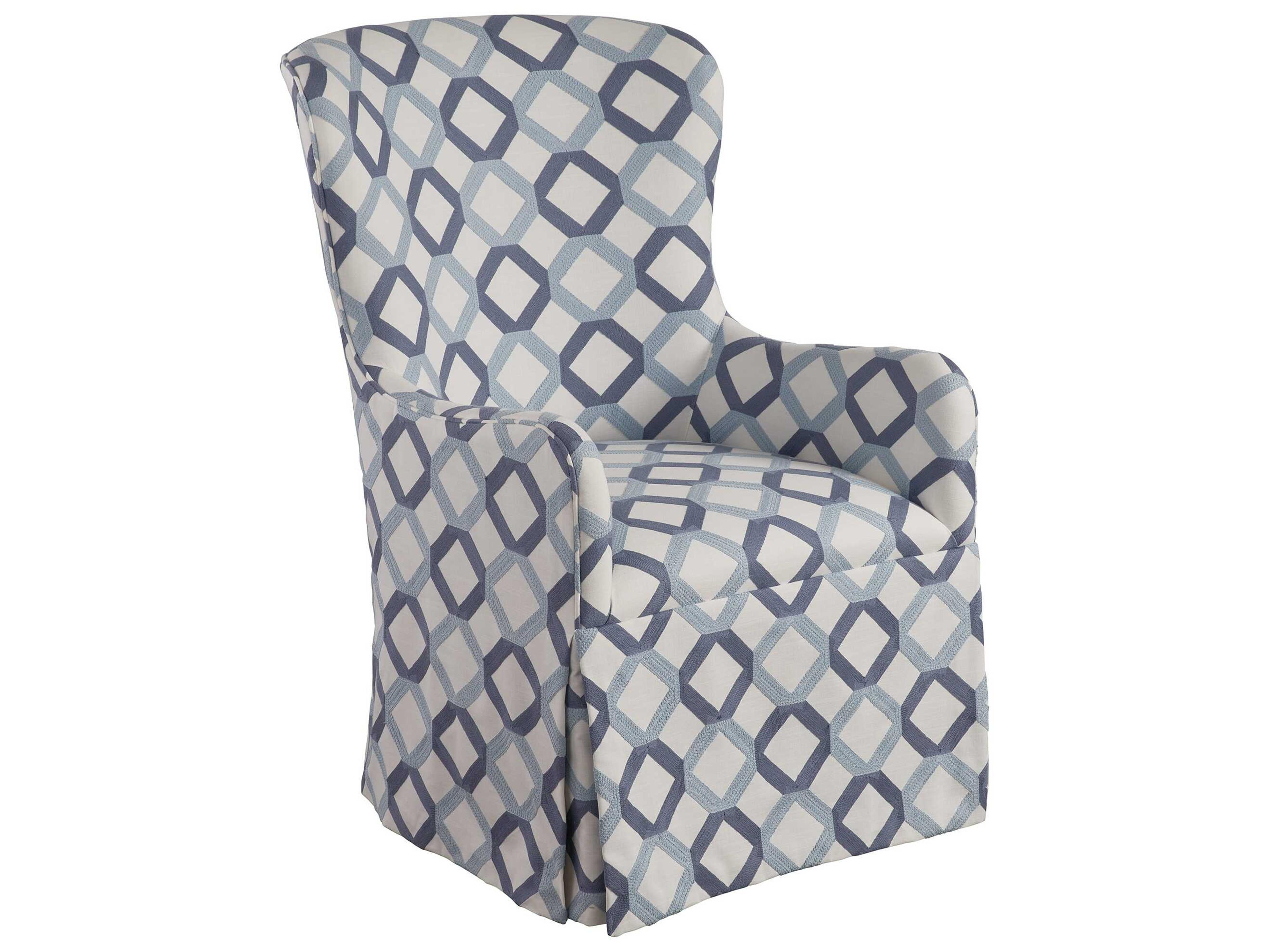 Laguna Aliso Blue Upholstered Arm Dining Chair