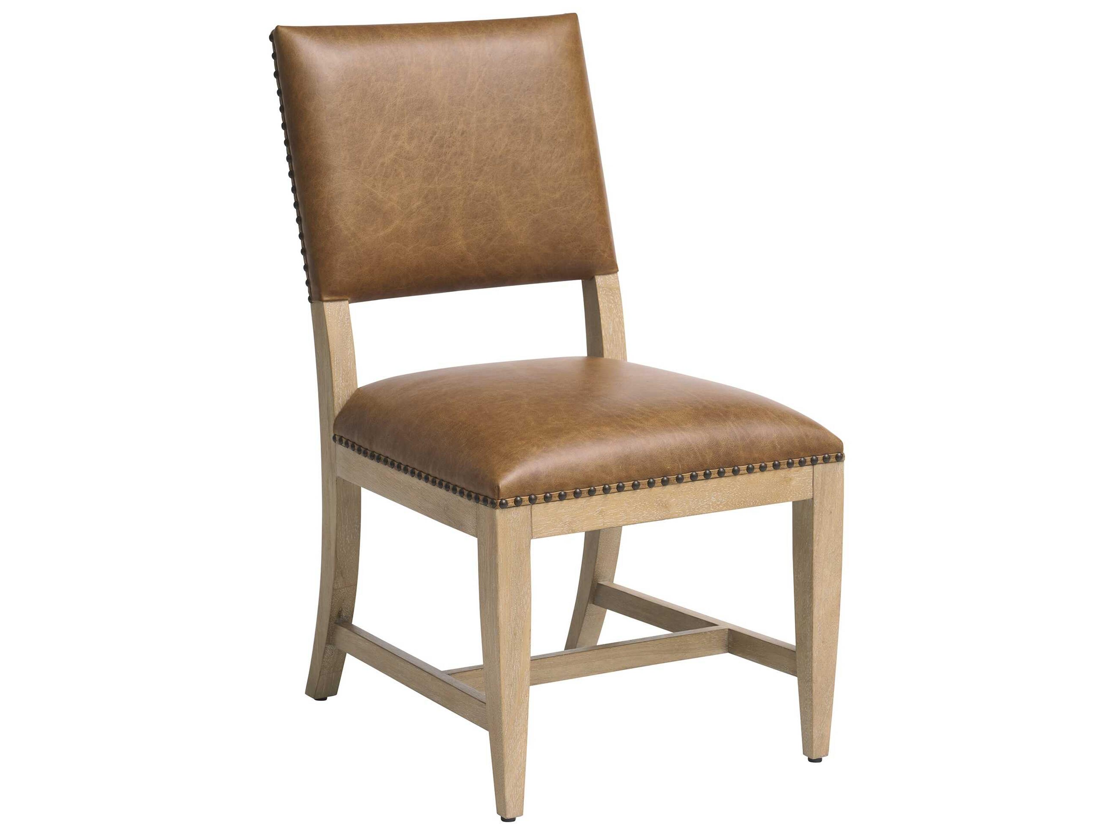 Montecito Colburn Brown Leather Armless Dining Chair