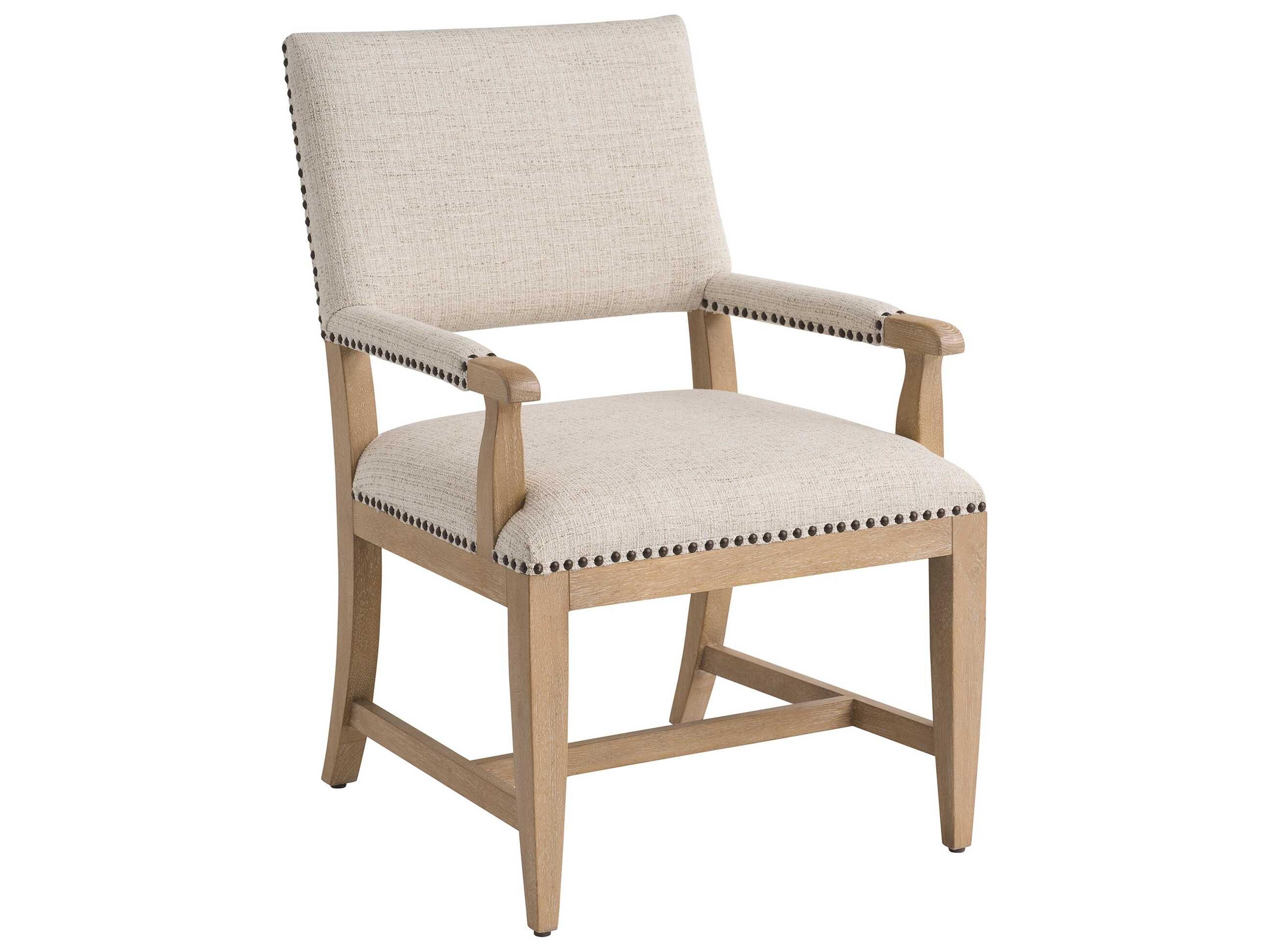 Montecito Colburn Beige Upholstered Arm Dining Chair