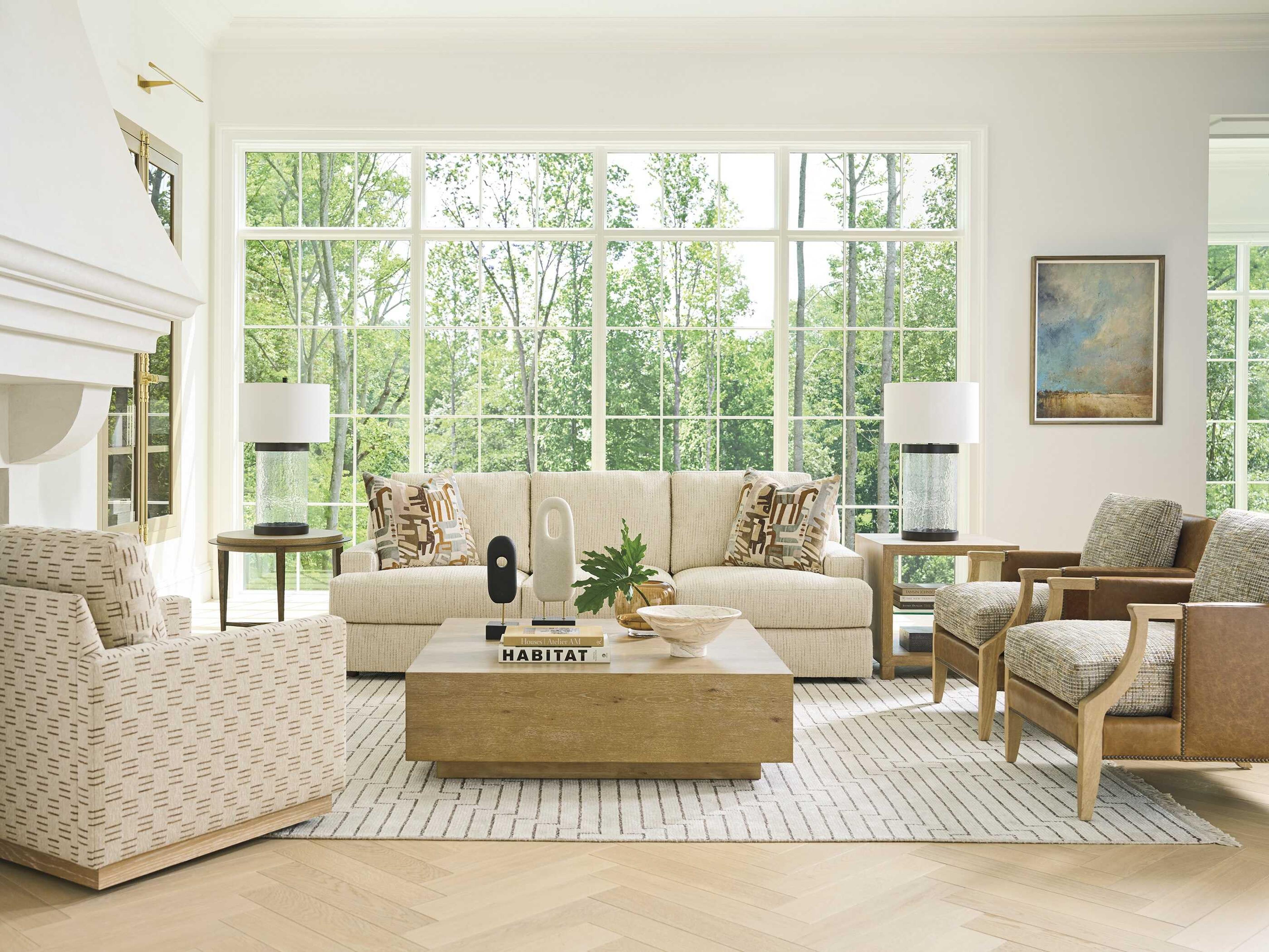 Barclay Butera Montecito Danielson Square Wood Coffee Table