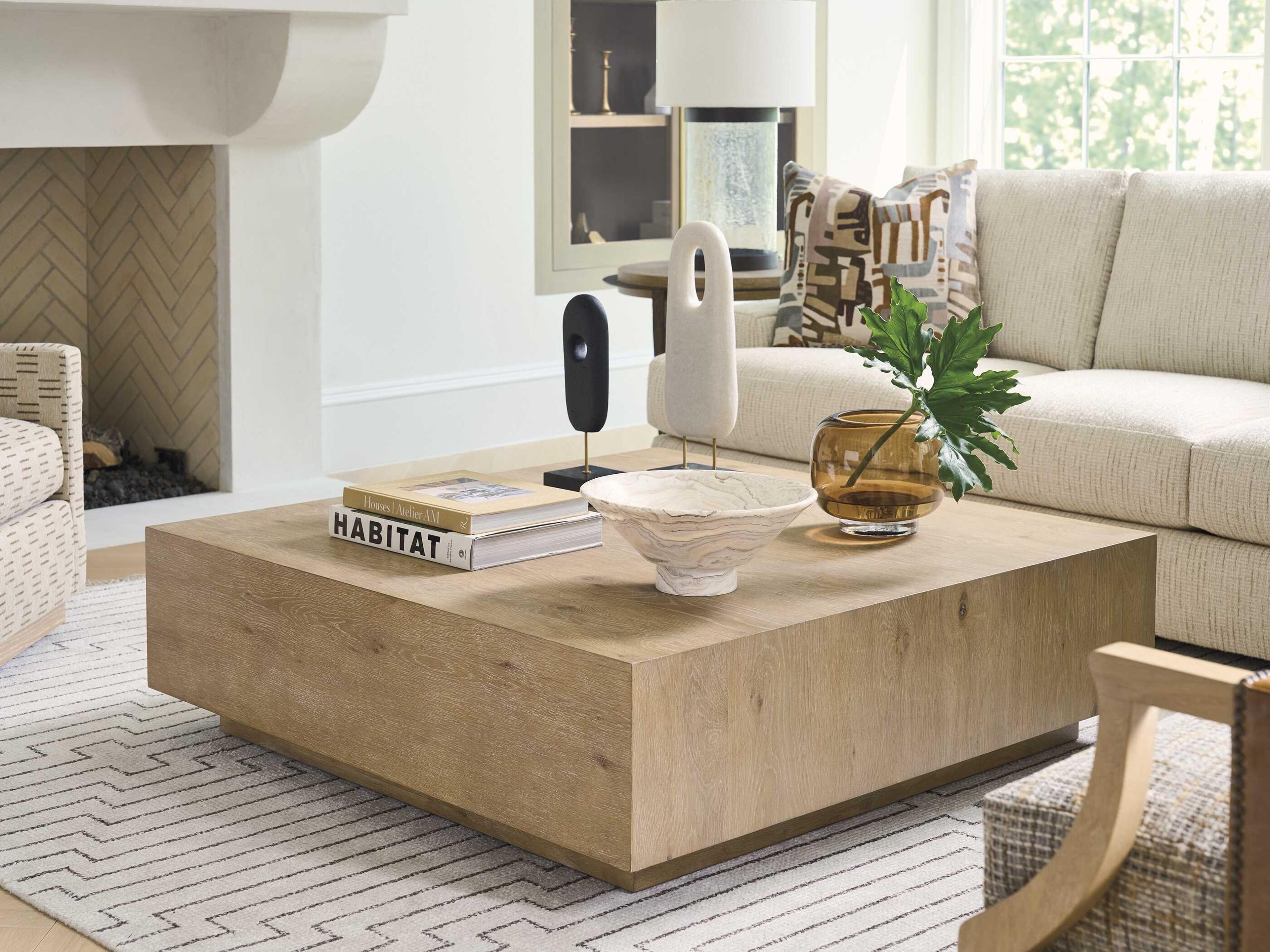 Barclay Butera Montecito Danielson Square Wood Coffee Table