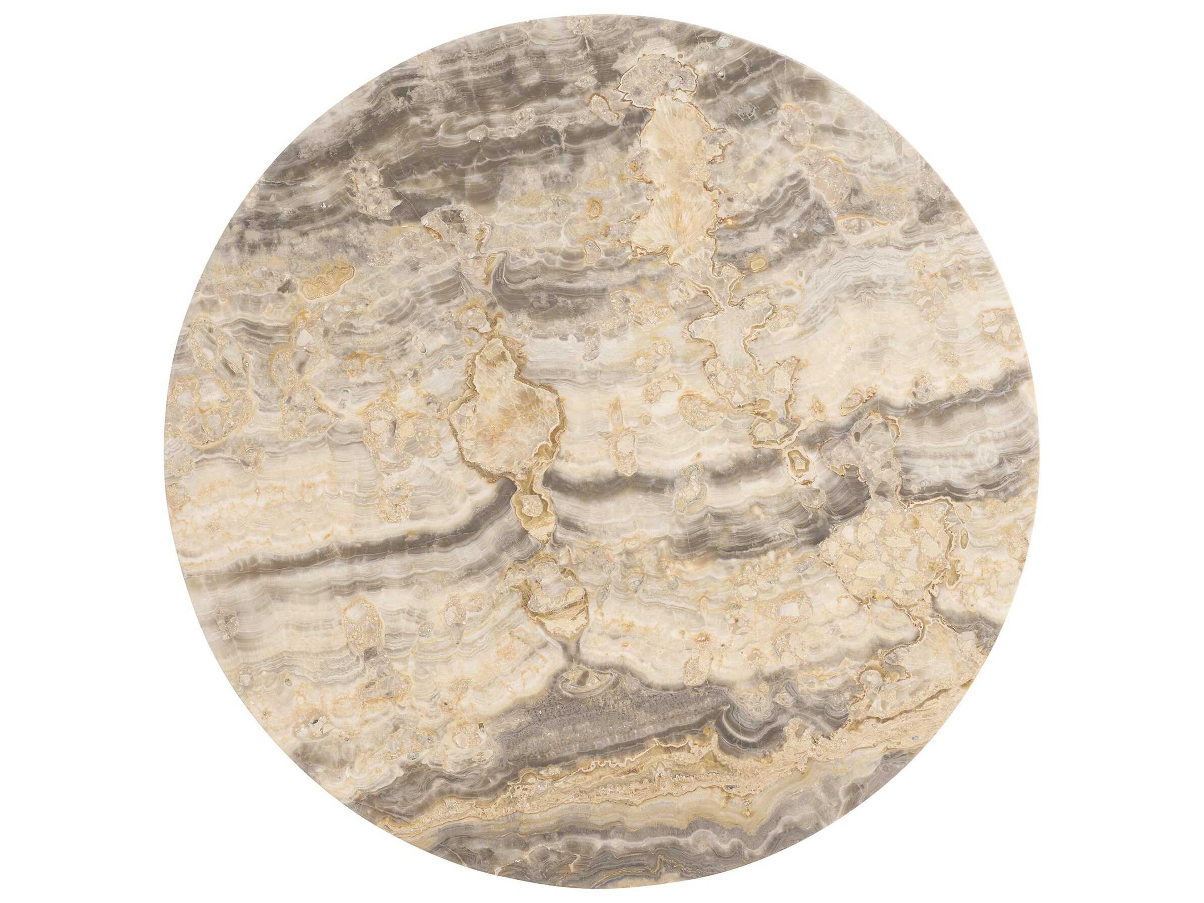 Barclay Butera Montecito Lowery Round Stone End Table