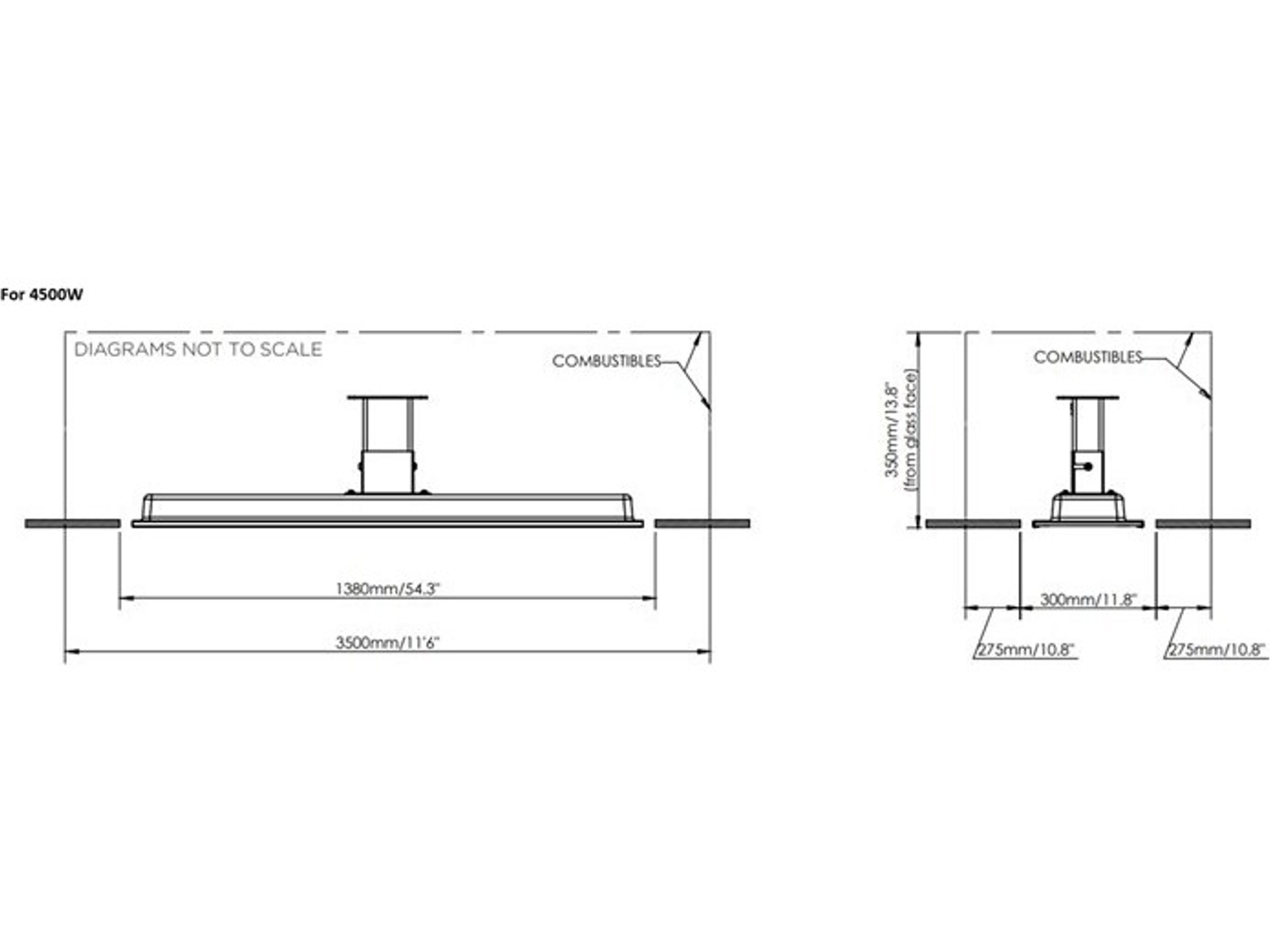Bromic Heating Platinum Smart-Heat Electric Marine Acessories 4500W Ceiling Recess Kit