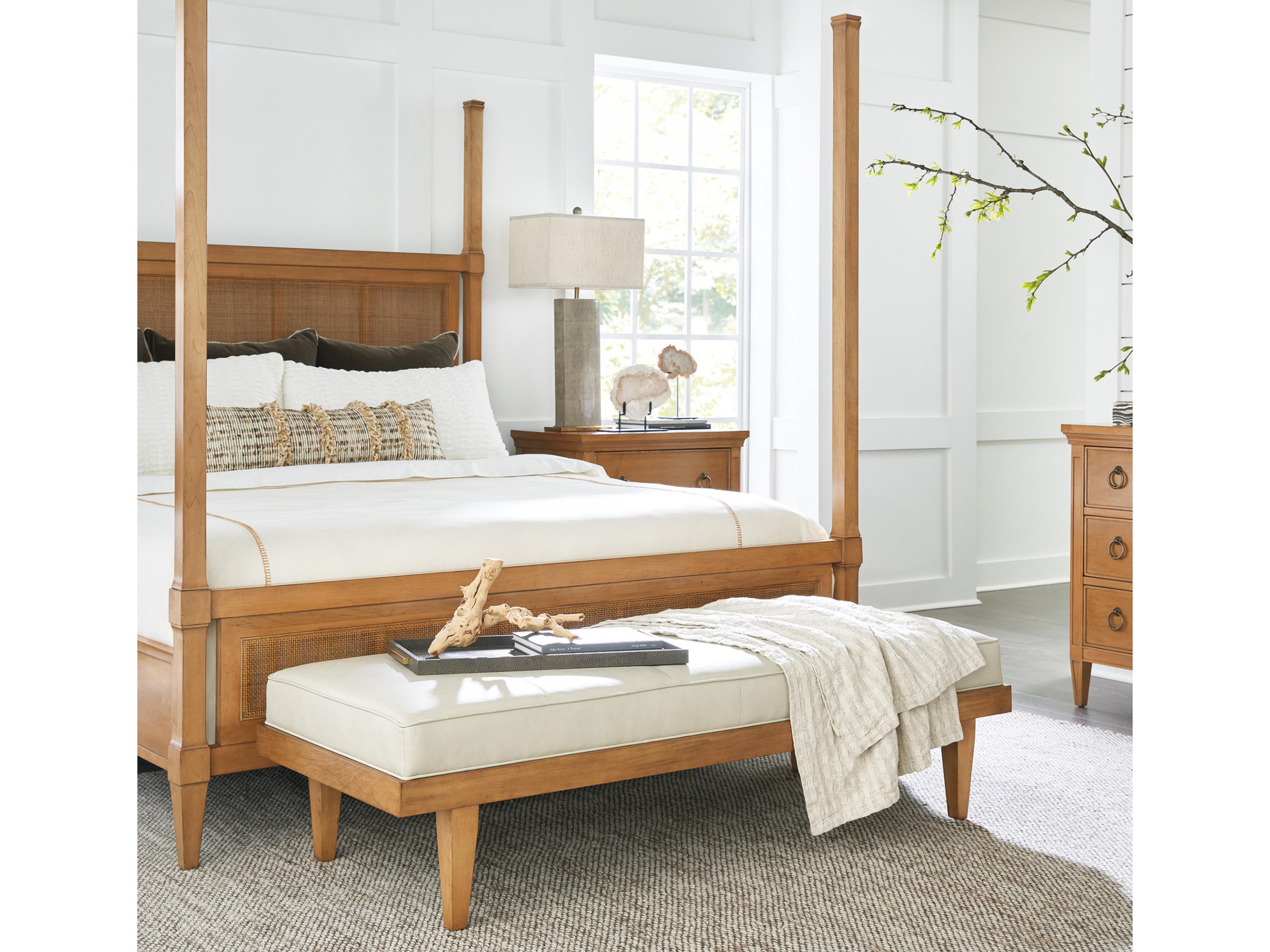 Barclay Butera Upholstery Lagunita Beige Leather Accent Bench