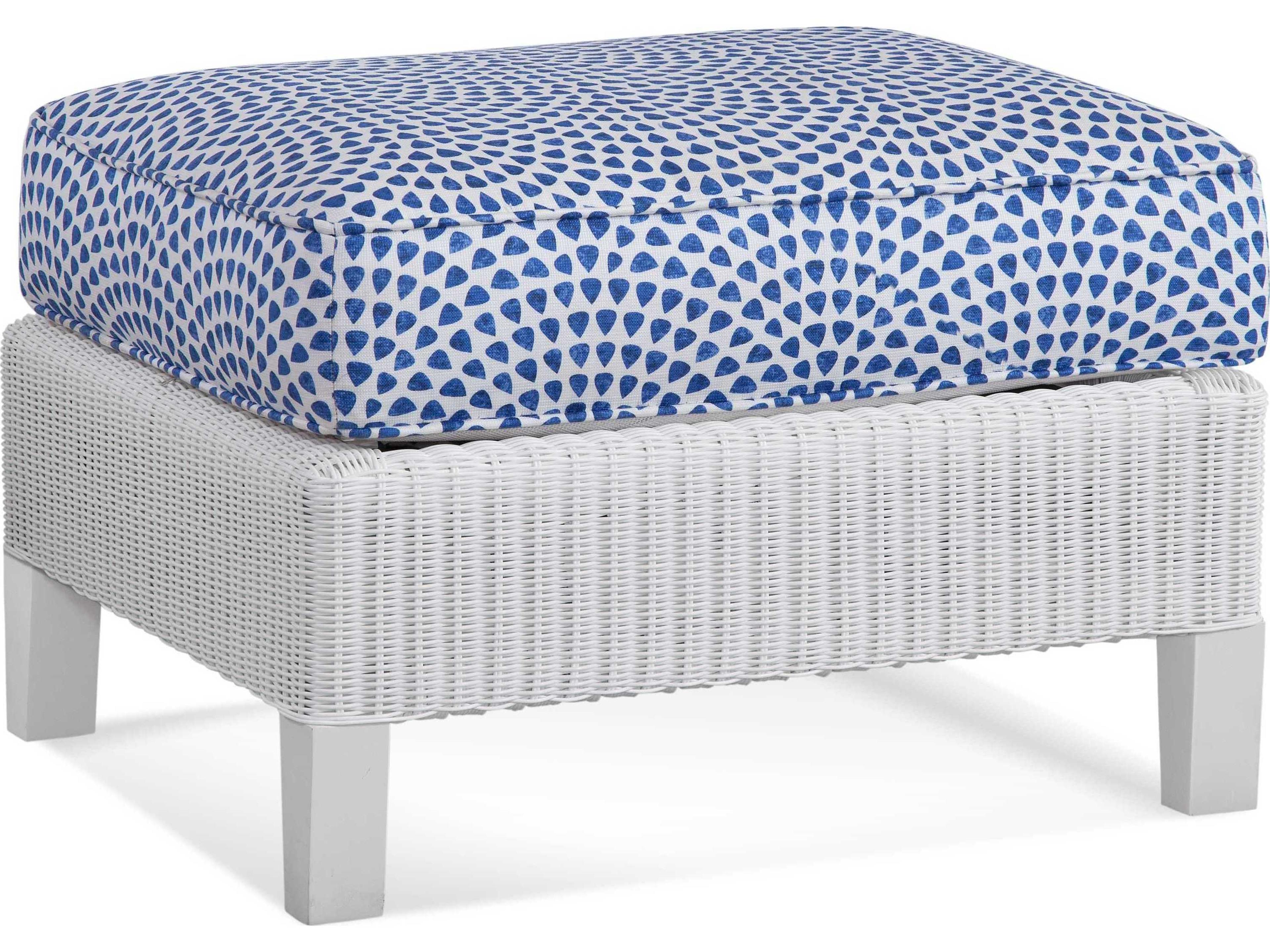 Tangier Sable Wicker Cushion Ottoman