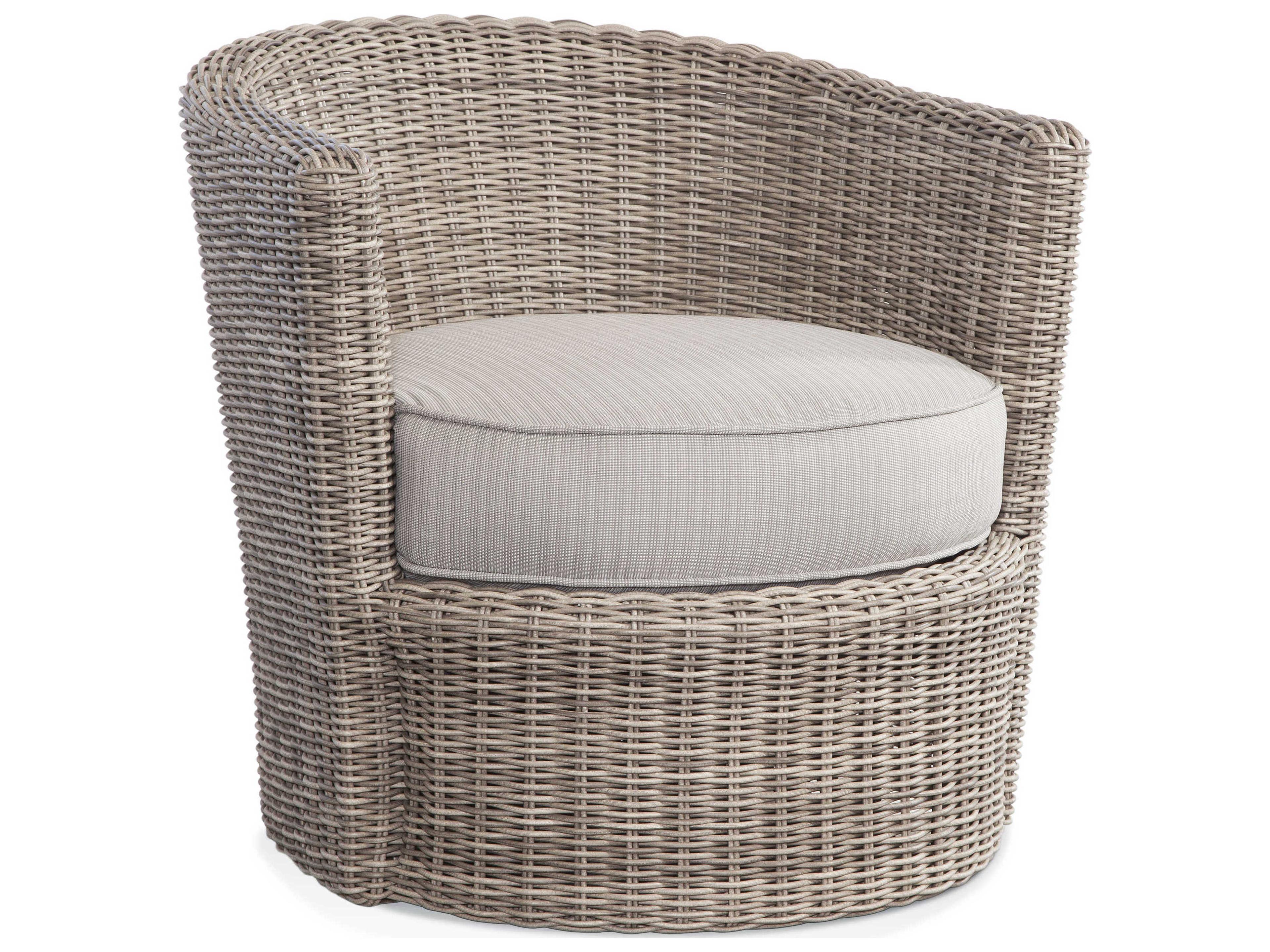 Paradise Bay Driftwood Swivel Lounge Chair with Cushion