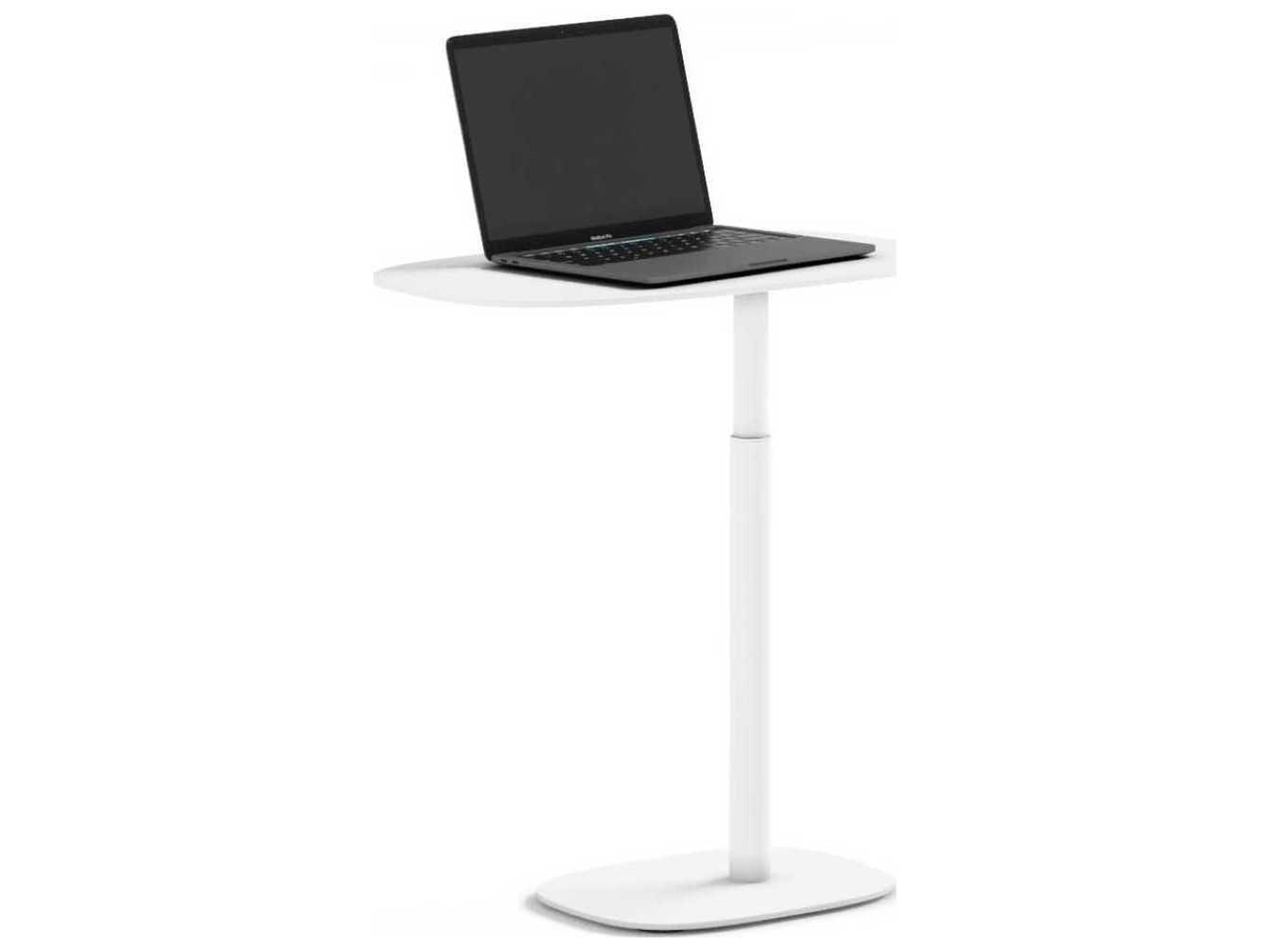 BDI Serif Laptop Stand Salt White Desk