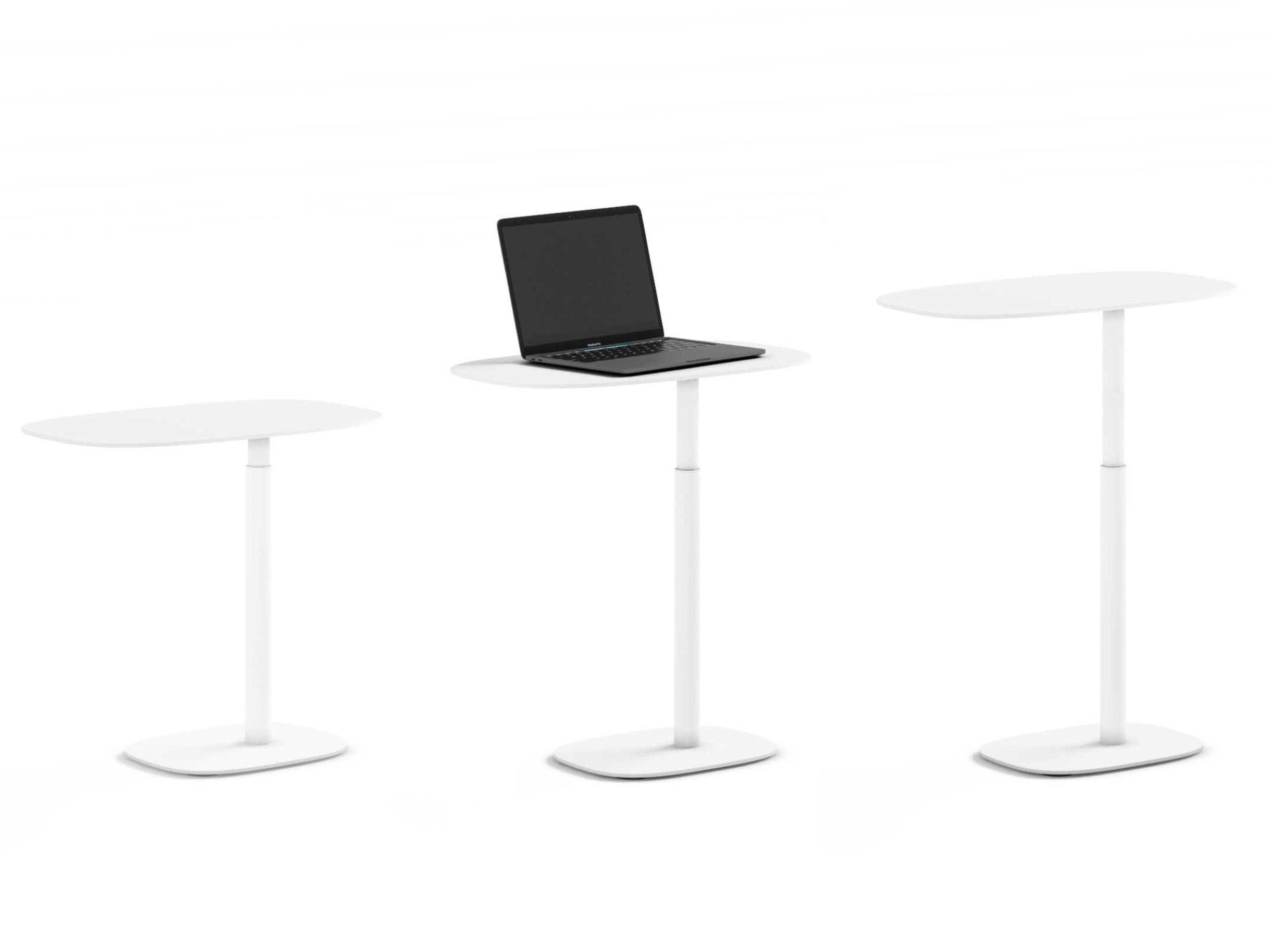 BDI Serif Laptop Stand Salt White Desk
