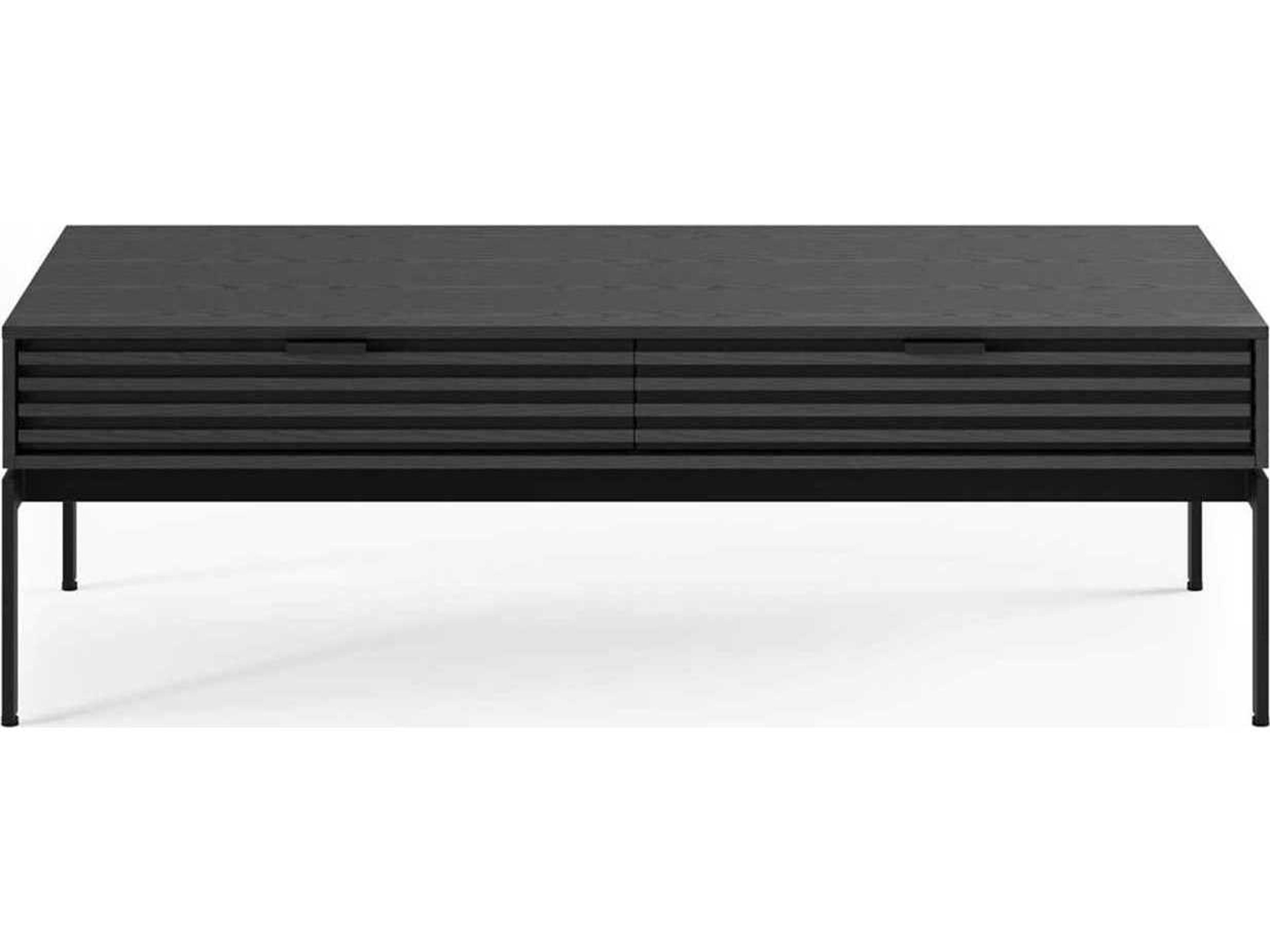 BDI Cora Rectangular Wood Ebonized Ash Black Coffee Table