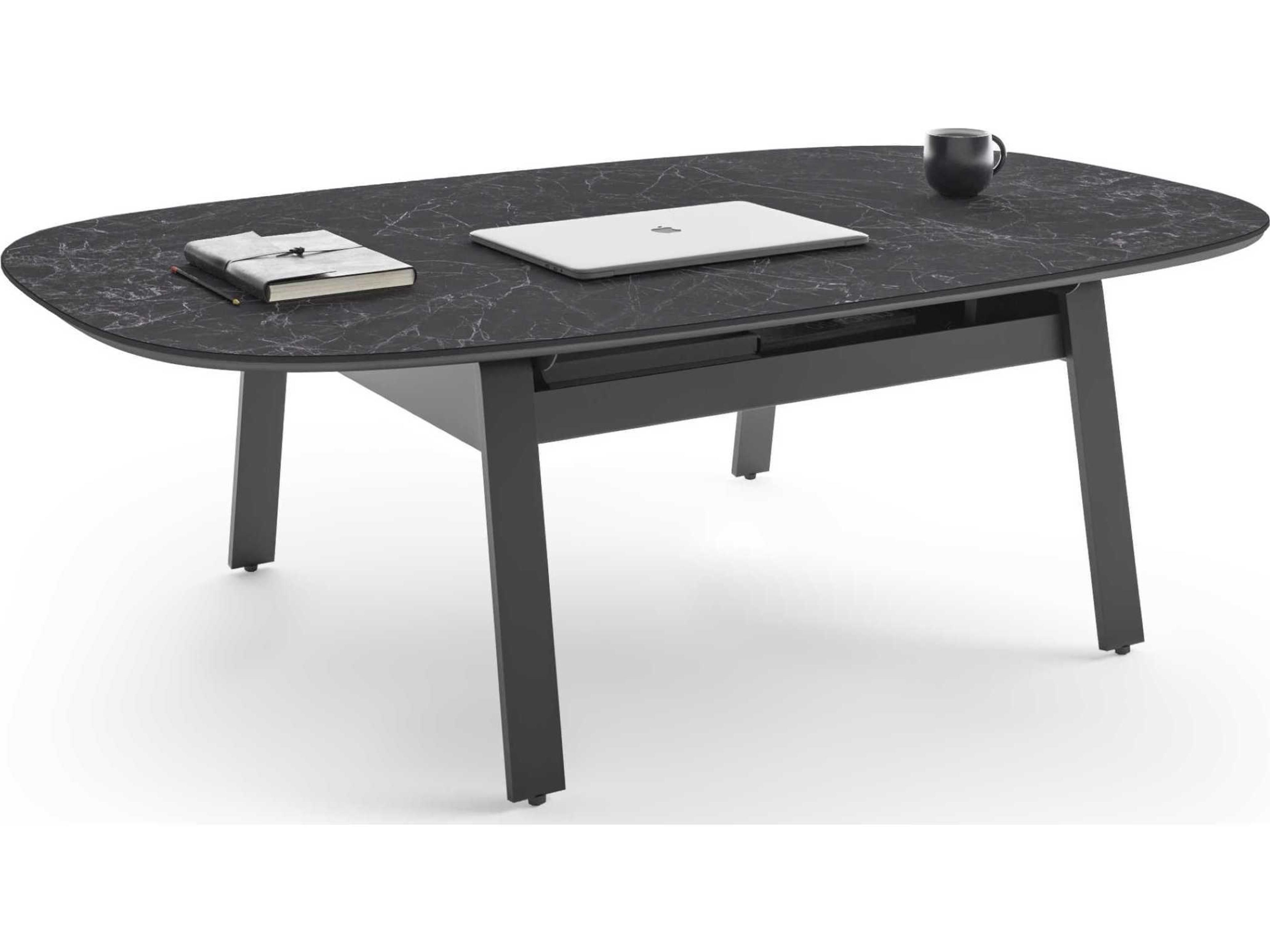 BDI Cloud 9 Rectangular Porcelain Nimbus Black Coffee Table