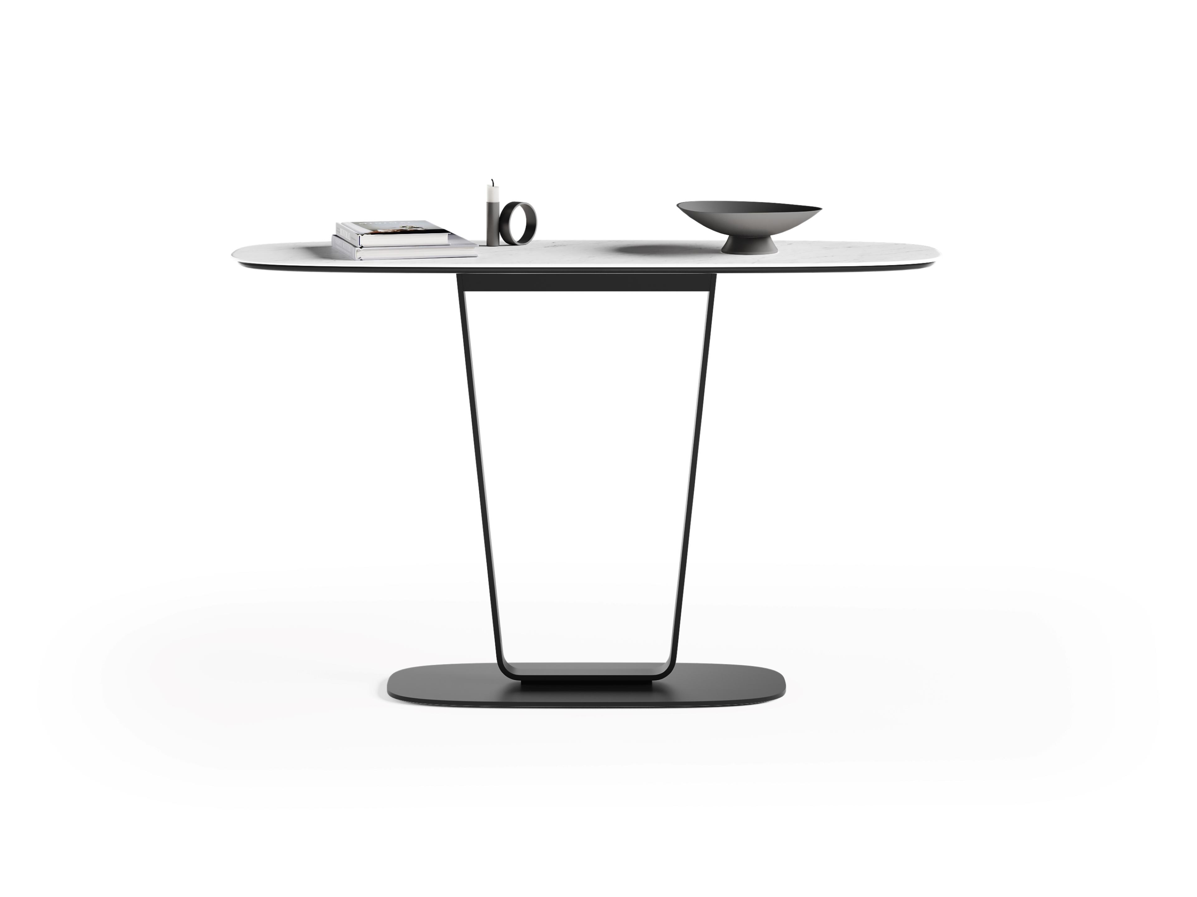 BDI Cloud 9 Rectangular Porcelain Cirrus White Console Table