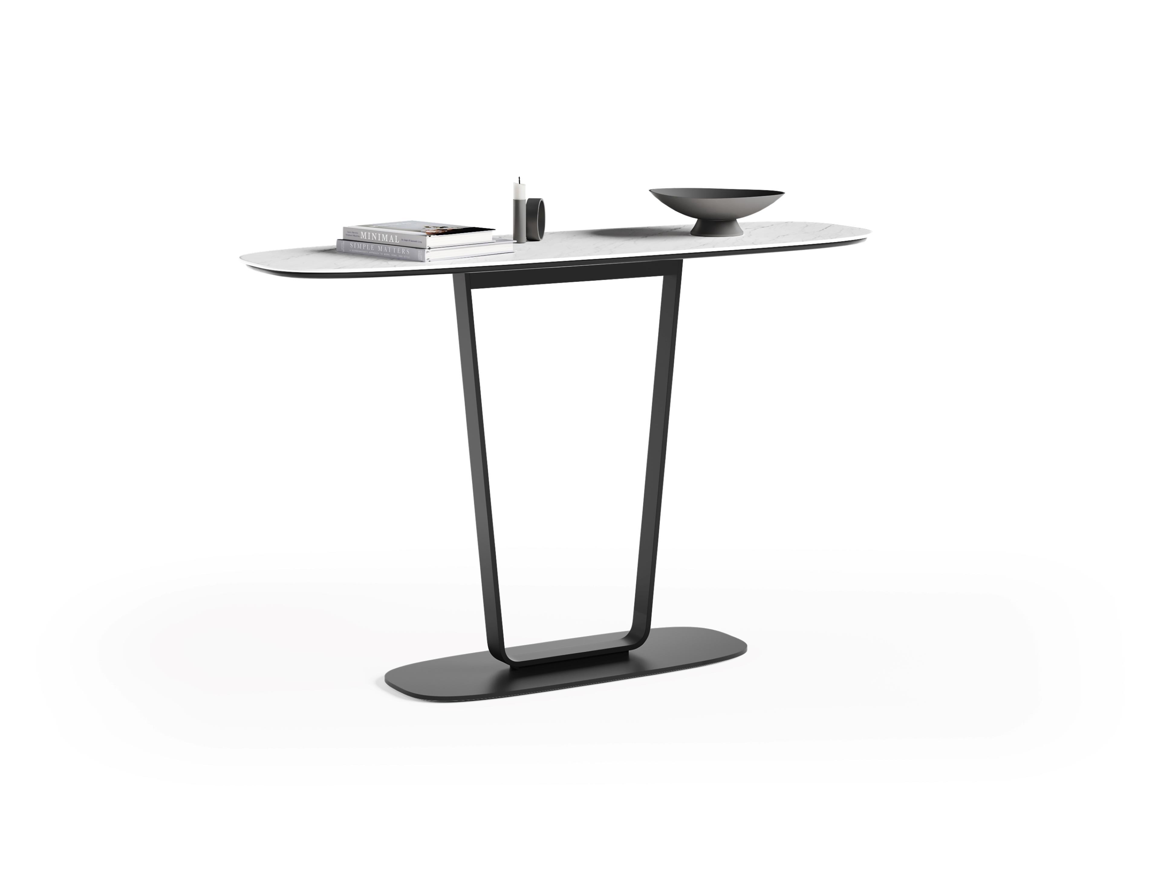 BDI Cloud 9 Rectangular Porcelain Cirrus White Console Table