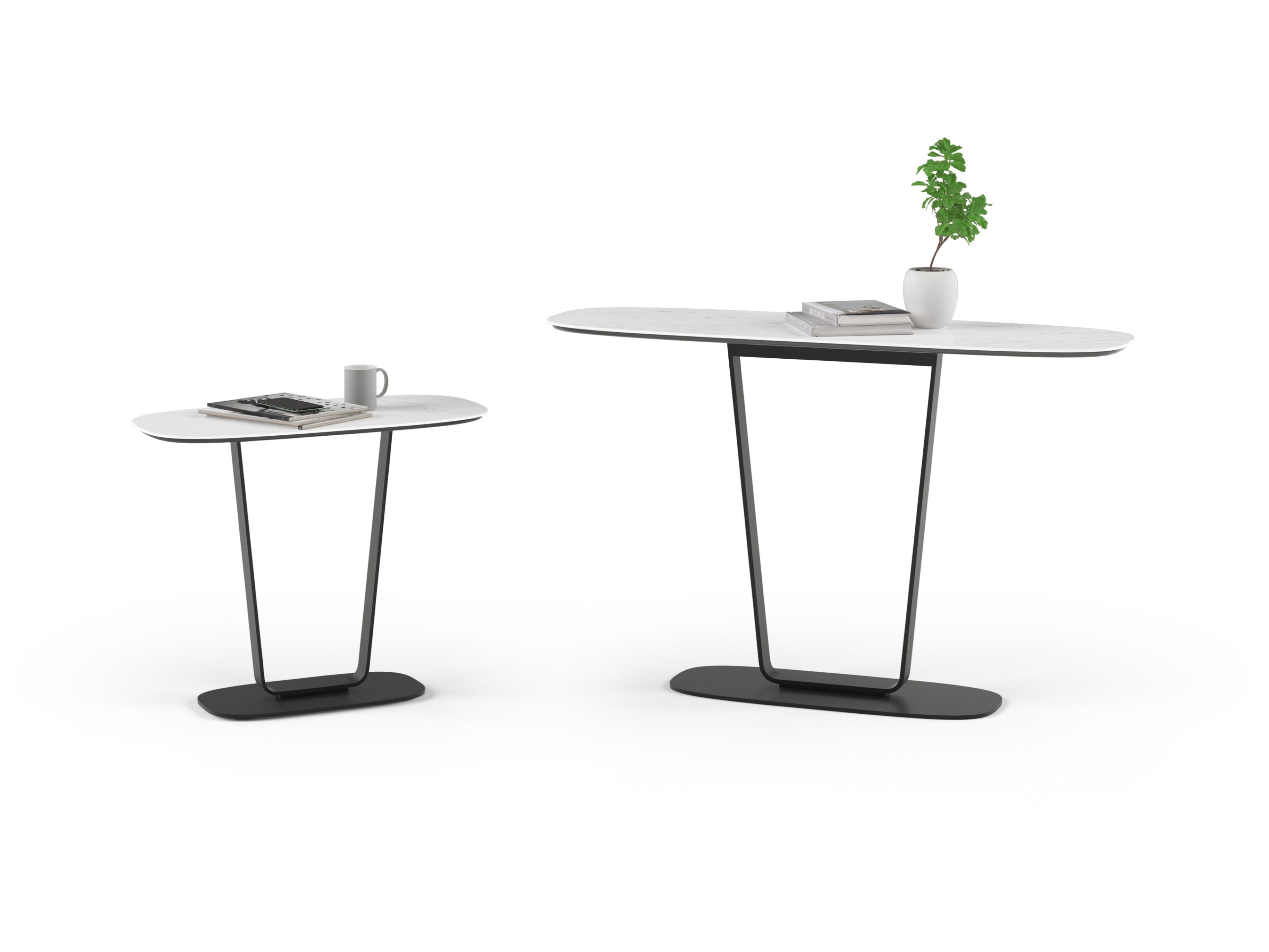 BDI Cloud 9 Rectangular Porcelain Cirrus White Console Table