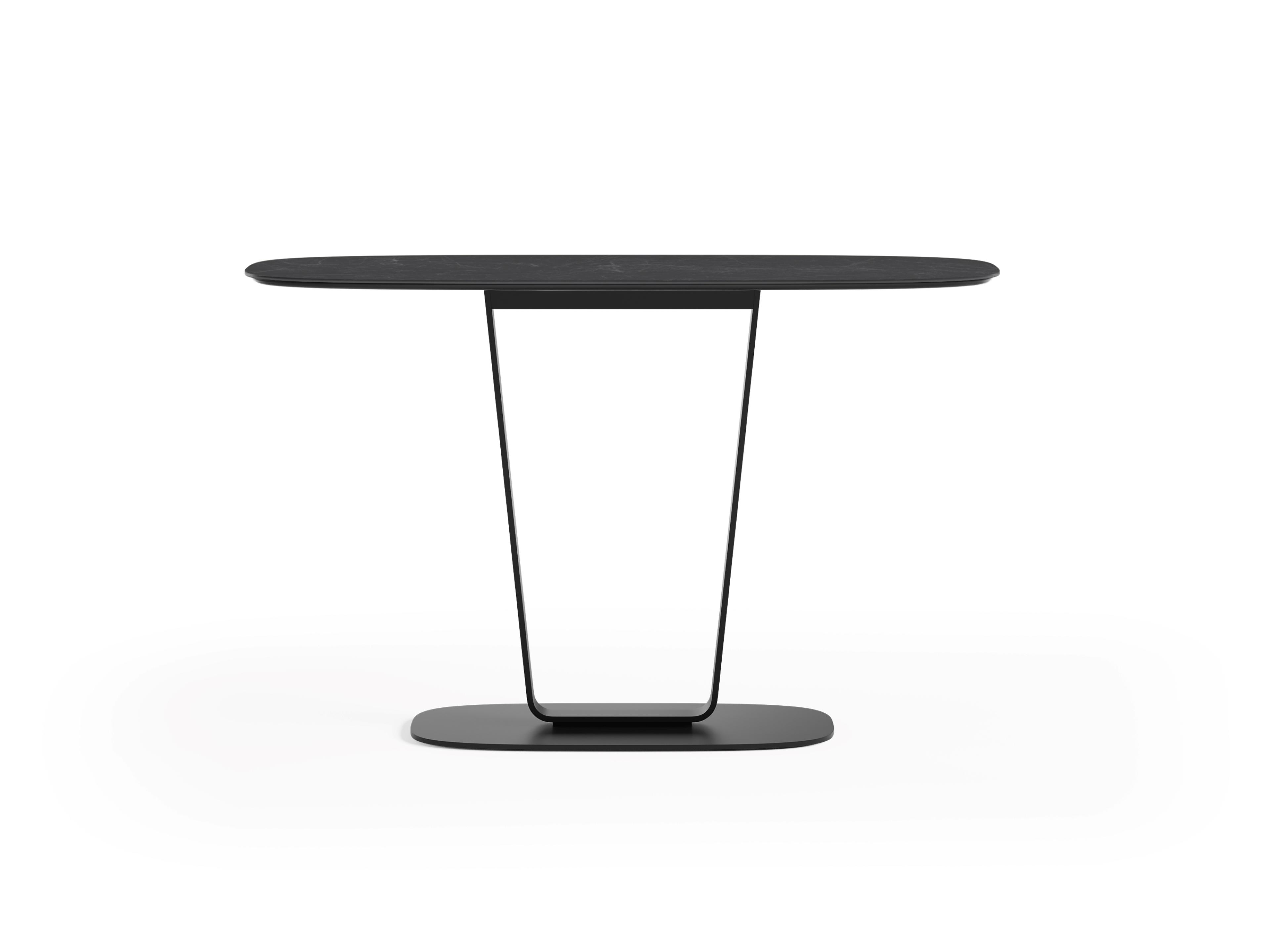 BDI Cloud 9 Rectangular Porcelain Nimbus Black Console Table