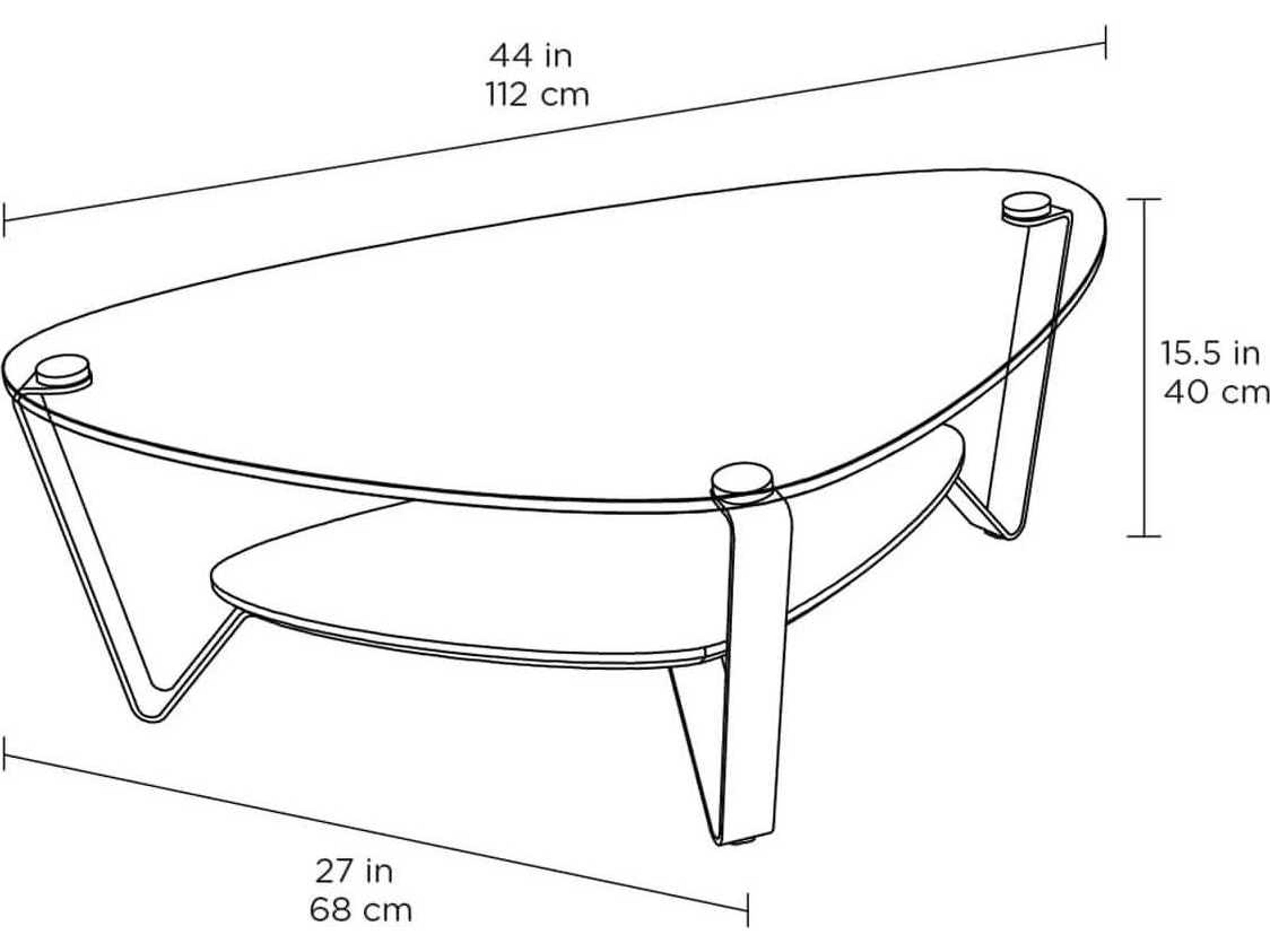 BDI Dino Glass Stone Brushed Carbon Grey Coffee Table