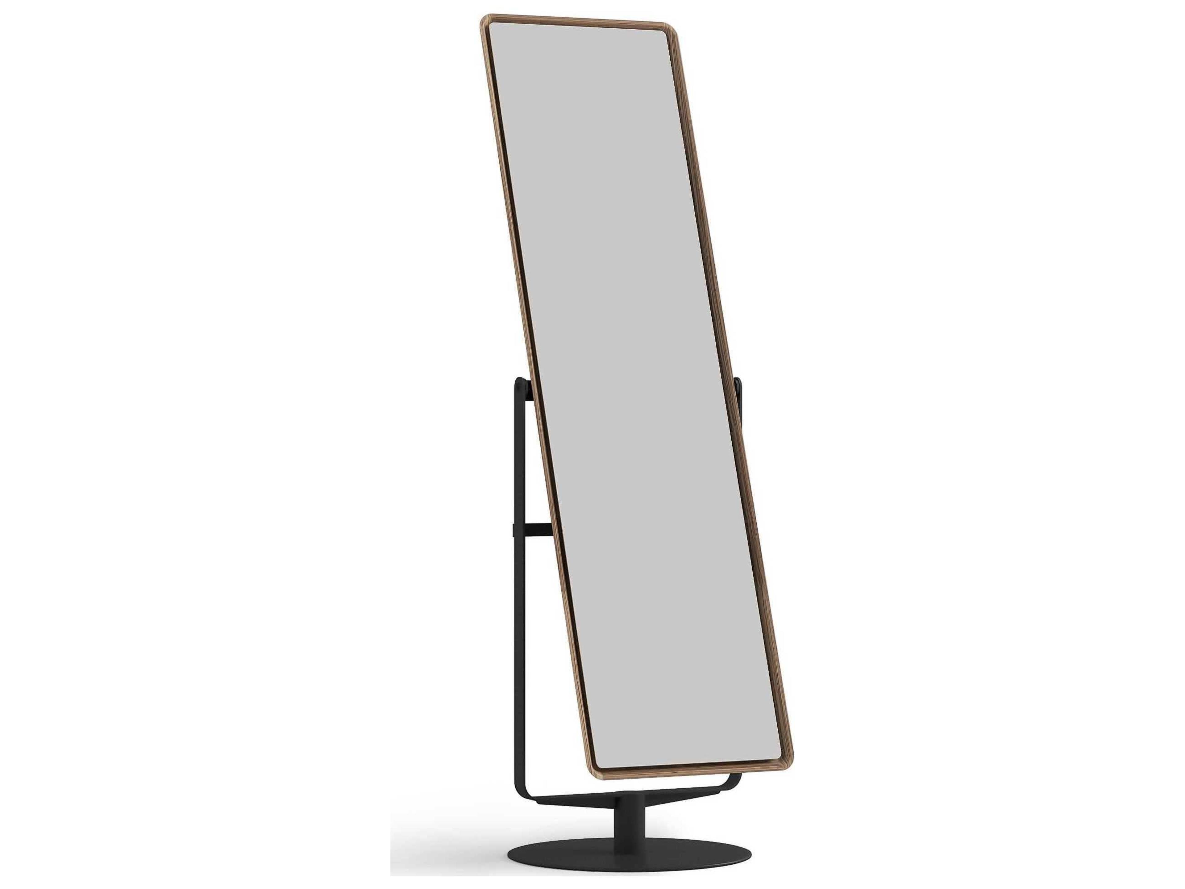 Continuum Natural Walnut Swivel Standing Mirror